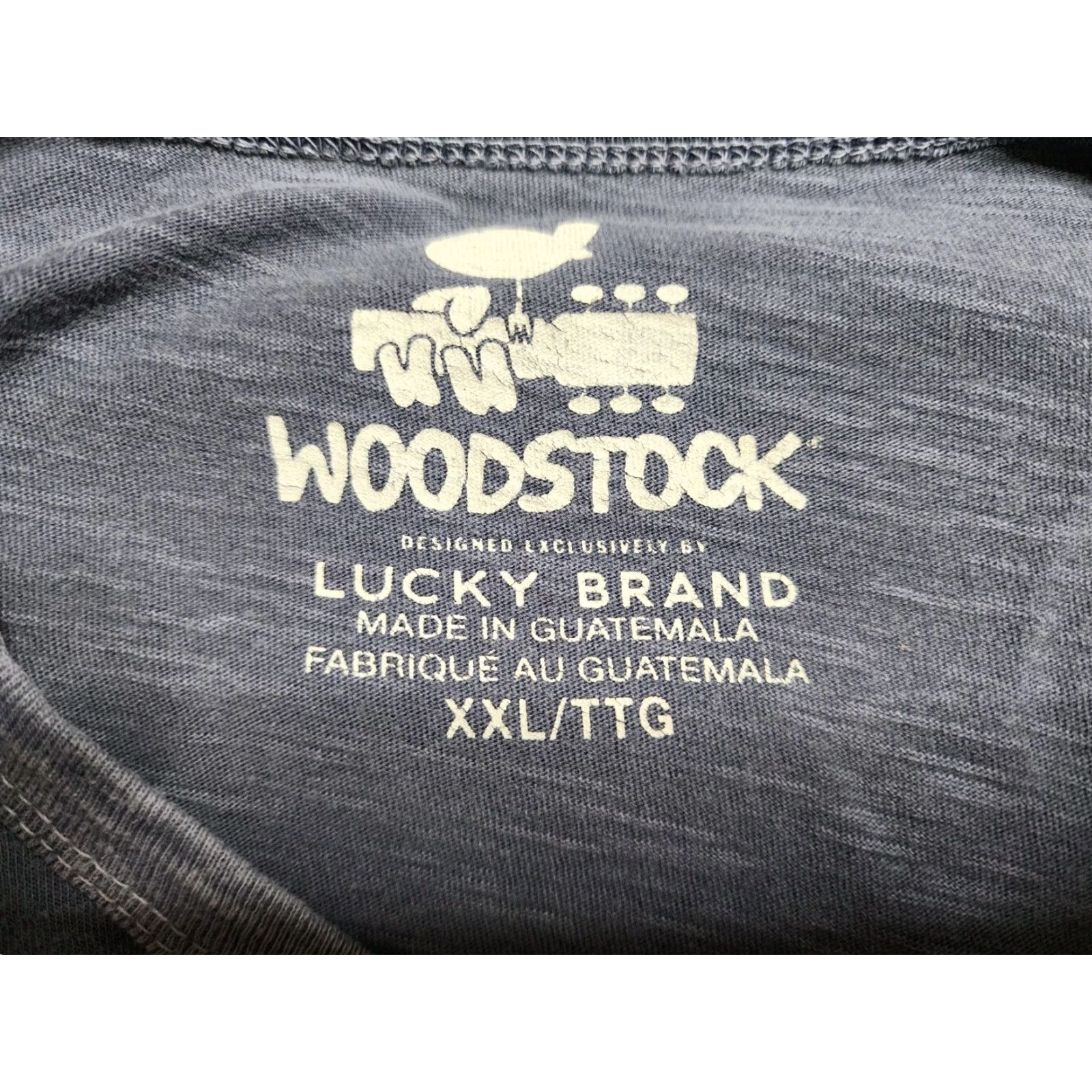 Lucky Brand VINTAGE Lucky Brand T-Shirt Men 2XL Short Sleeve Blue Cotton Faded Woodstock 60s 70s Retro Size US XXL / EU 58 / 5 - 7 Thumbnail
