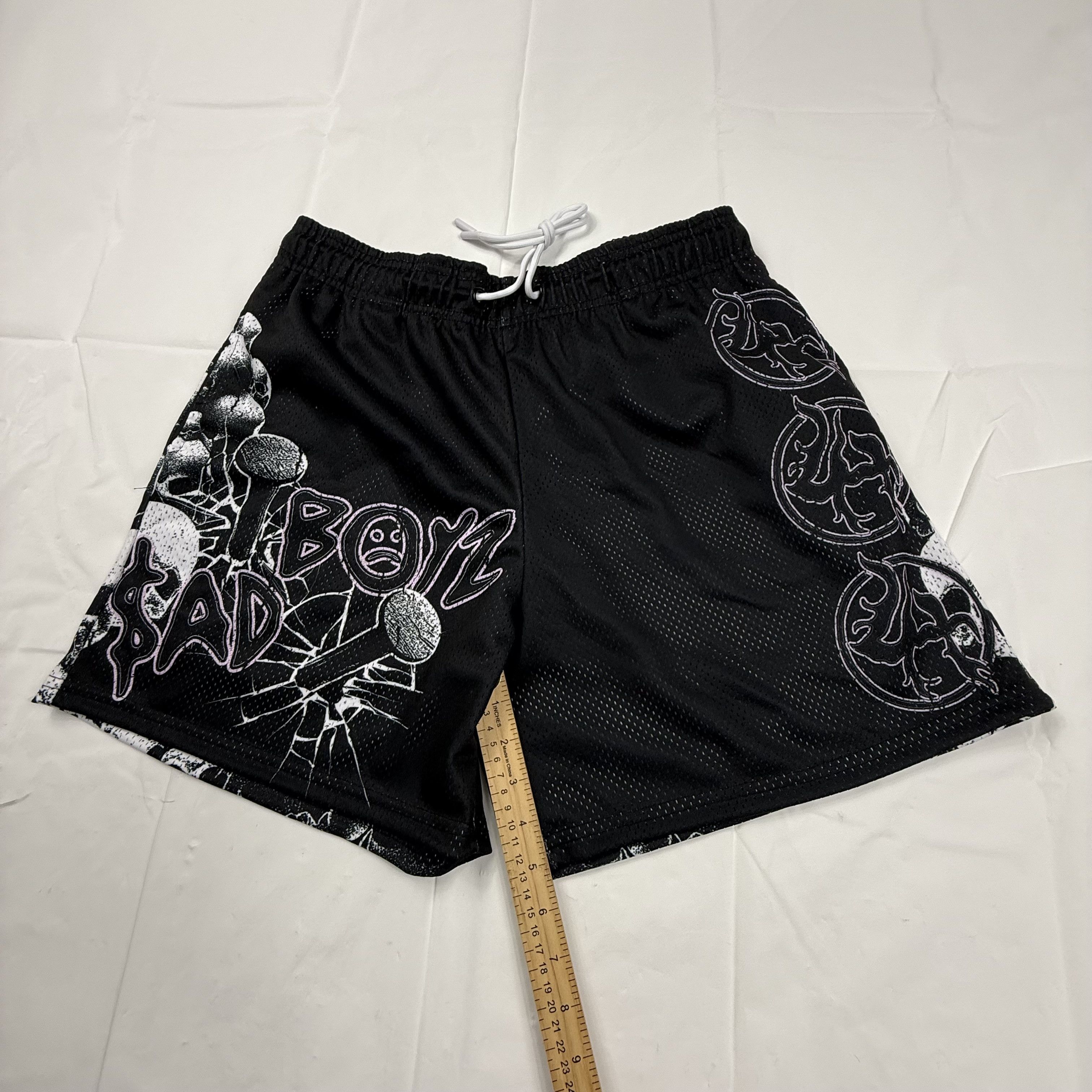 Lost hills Lost Hills Sad Boyz Mesh Basketball Shorts Black White Size US 34 / EU 50 - 3 Thumbnail