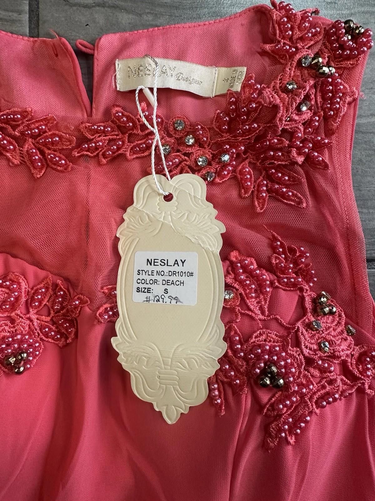 Other Neslay Maxi Beaded Pink Sleeveless Formal Dress Size Small Size S / US 4 / IT 40 - 3 Thumbnail