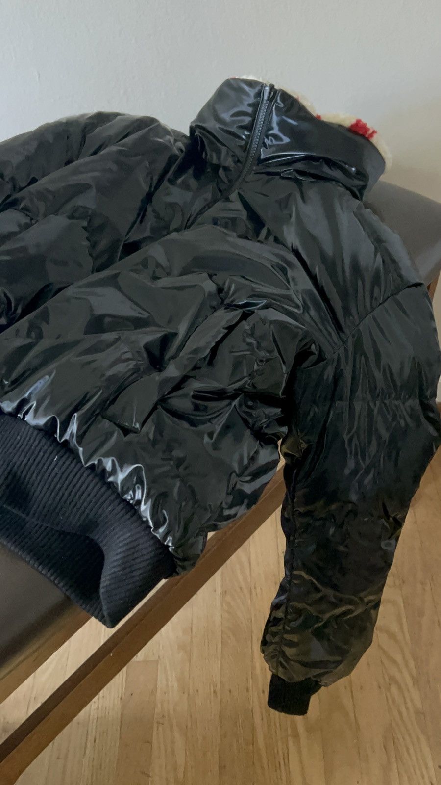 Perfect Moment Reversible Metallic Black Shearling Jacket Size L / US 10 / IT 46 - 6 Thumbnail