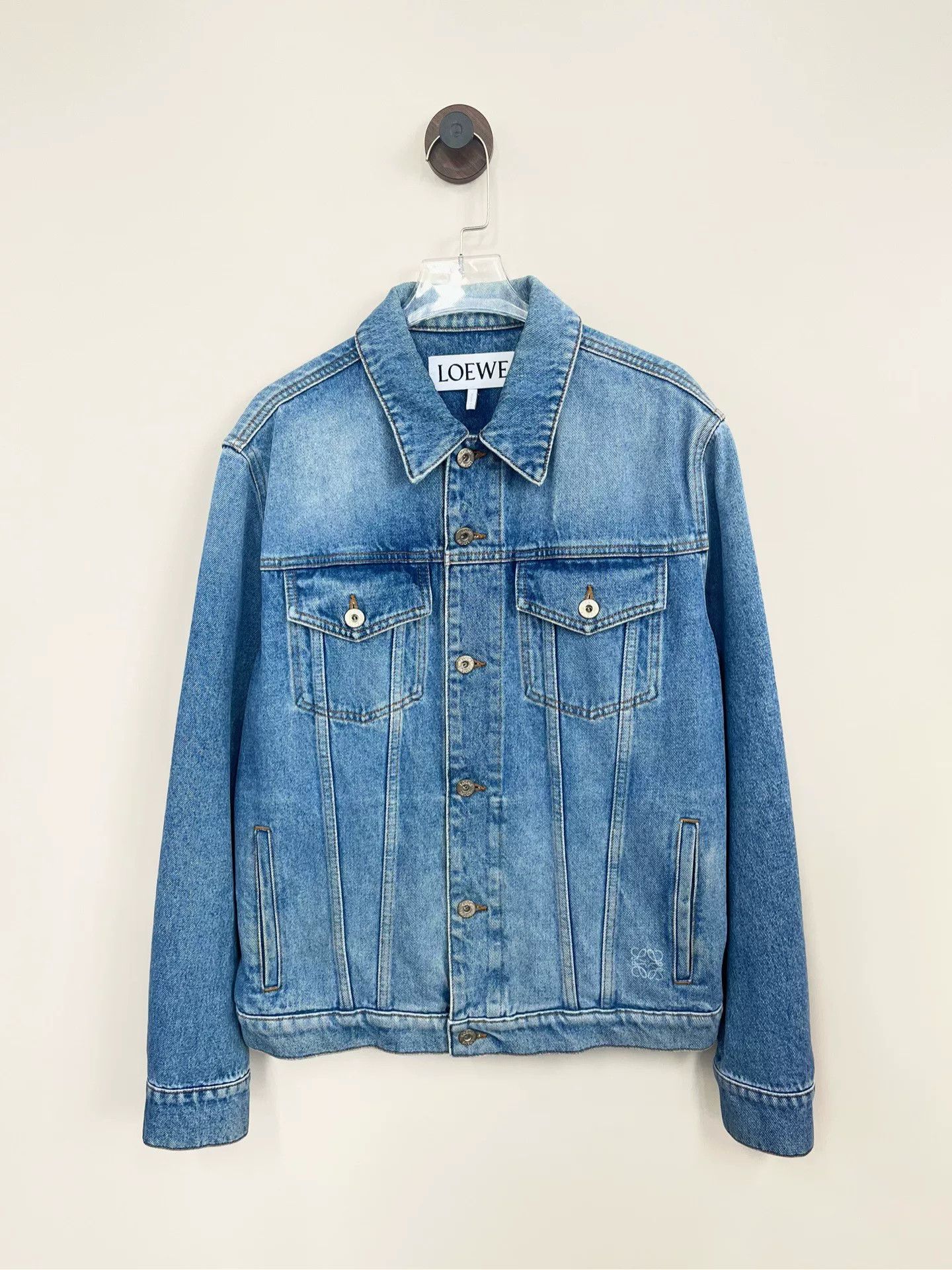 Loewe Loewe Blue Distressed Denim Jacket Size US L / EU 52-54 / 3 - 1 Thumbnail