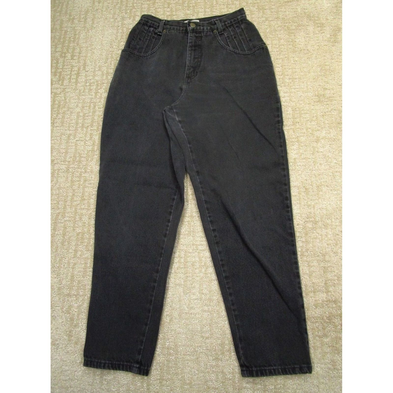 Vintage VINTAGE French Dressing Jeans Women 8 Black High Rise Bareback Western Petite 90s Logo Southwestern Menus? Size 30" / US 8 / IT 44 - 2 Thumbnail