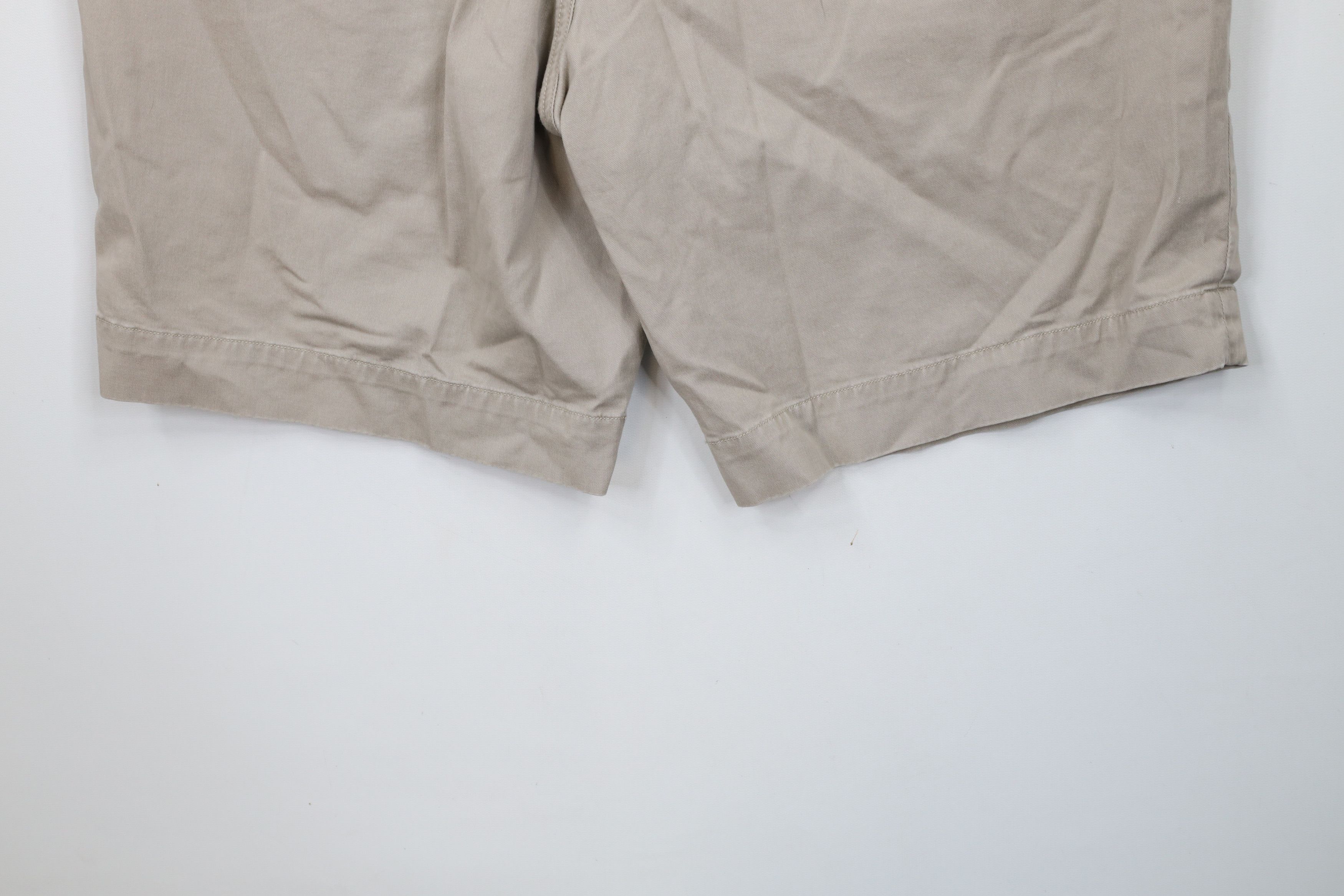 Ralph Lauren × Vintage Vintage Ralph Lauren Above Knee Stretch Chino Shorts Beige Size US 35 - 8 Thumbnail
