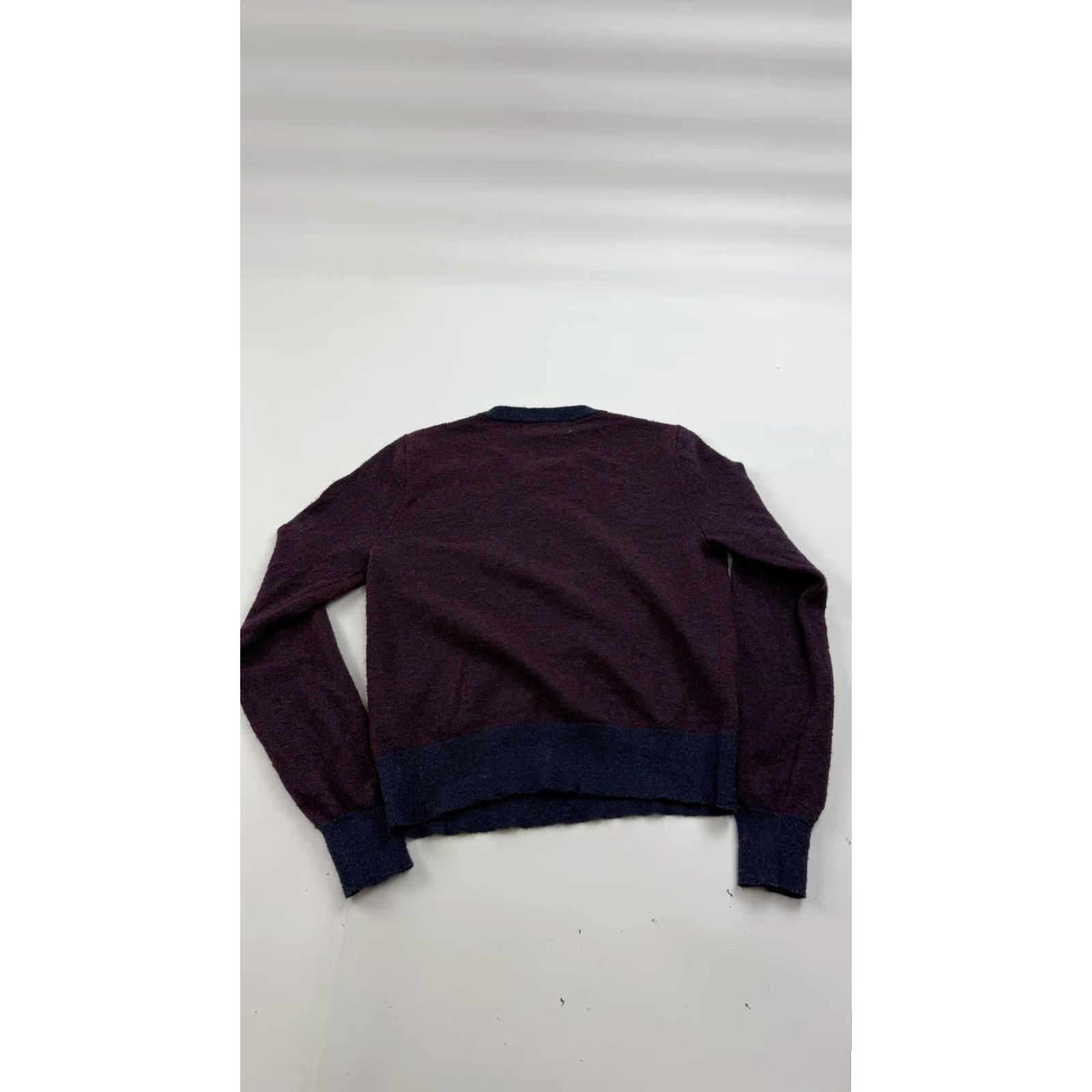 Vintage Bridge & Burn Sweater Women Small Heathered Purple Navy Crew Neck Knit Pullover Womens Size S / US 4 / IT 40 - 7 Thumbnail