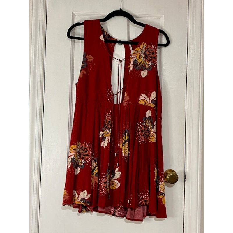 Free People 🍒 Free People "Lovely Day" Floral Mini Red Combo - Small Size S / US 4 / IT 40 - 3 Thumbnail