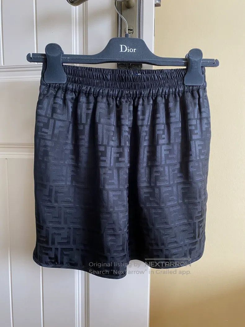 Fendi Fendi Double F Logo Printed Silk Shorts Size 24" / US 00 / IT 34 - 1 Thumbnail