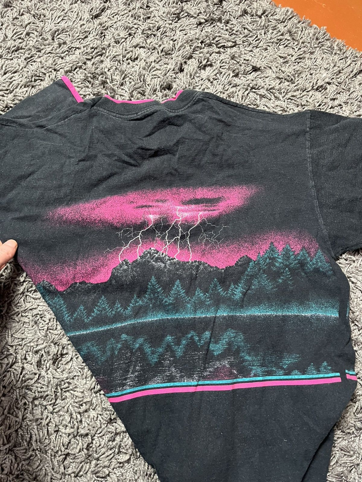 Vintage Vintage 90s Habitat LightningMountain AOP Shirt Double Sided Size US XL / EU 56 / 4 - 8 Thumbnail