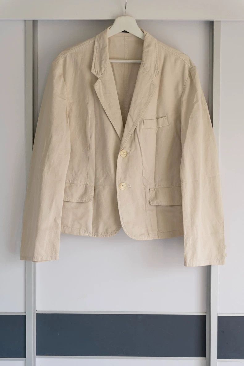 Yohji Yamamoto Yohji Yamamoto Beige Short Jacket 05ss-2508 Size US M / EU 48-50 / 2 - 1 Thumbnail