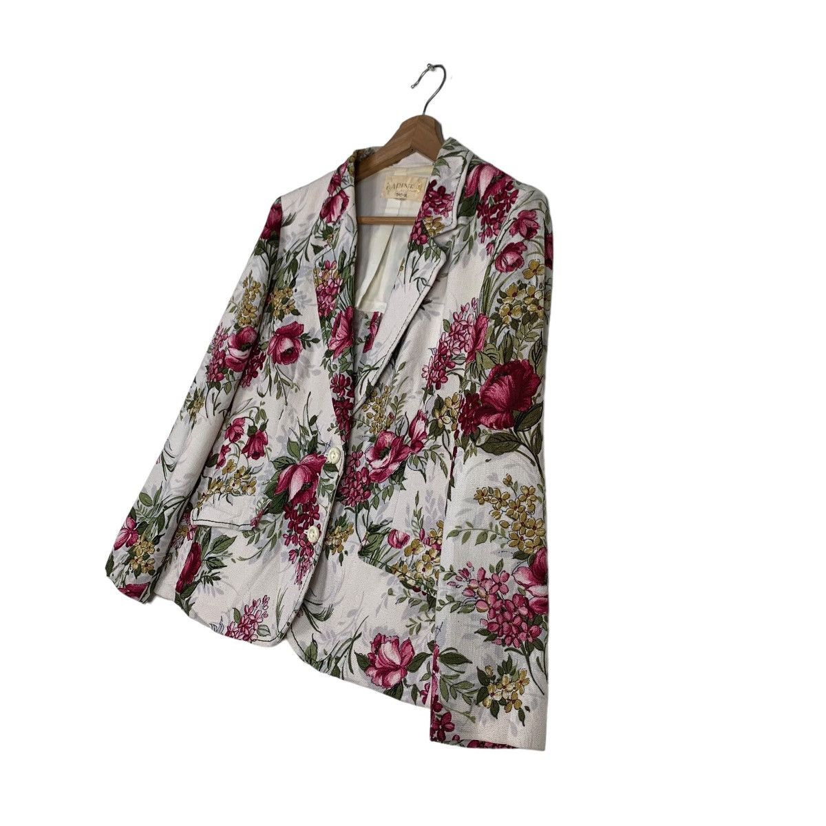 Japanese Brand LAPINE Floral Graphic Casual Jacket #0195-C10 Size M / US 6-8 / IT 42-44 - 2 Thumbnail