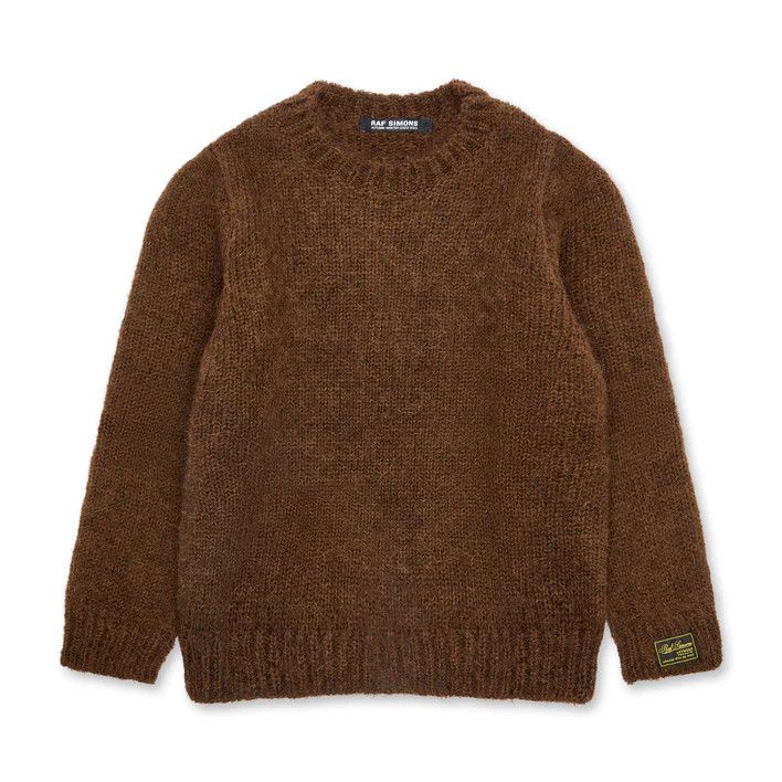 Raf Simons o1mle1124 Roundneck Sweater in Brown Size US S / EU 44-46 / 1 - 1 Thumbnail