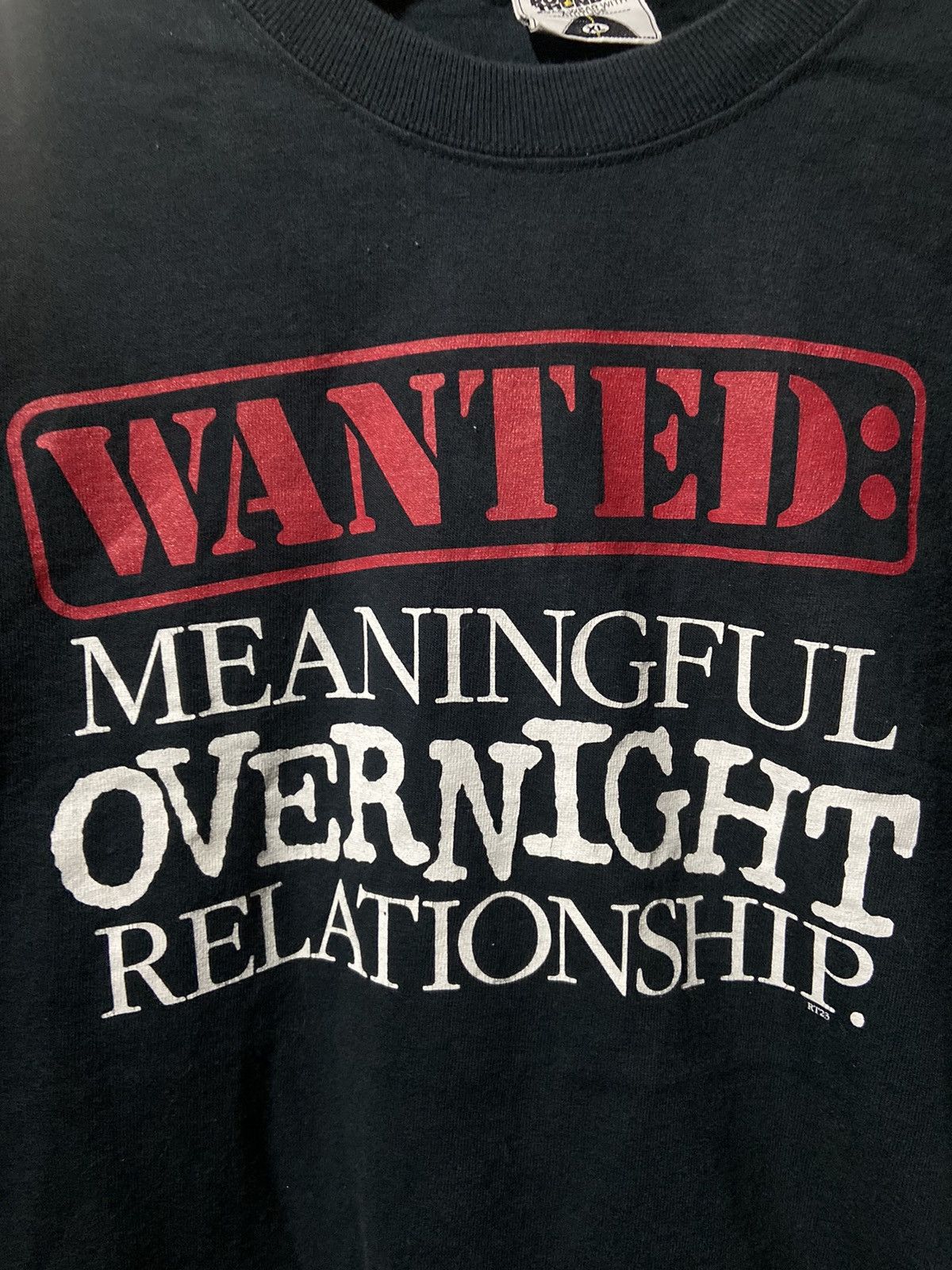 Vintage Vintage Wanted Meaningful Overnight Relationship tee size L Size US XL / EU 56 / 4 - 3 Thumbnail