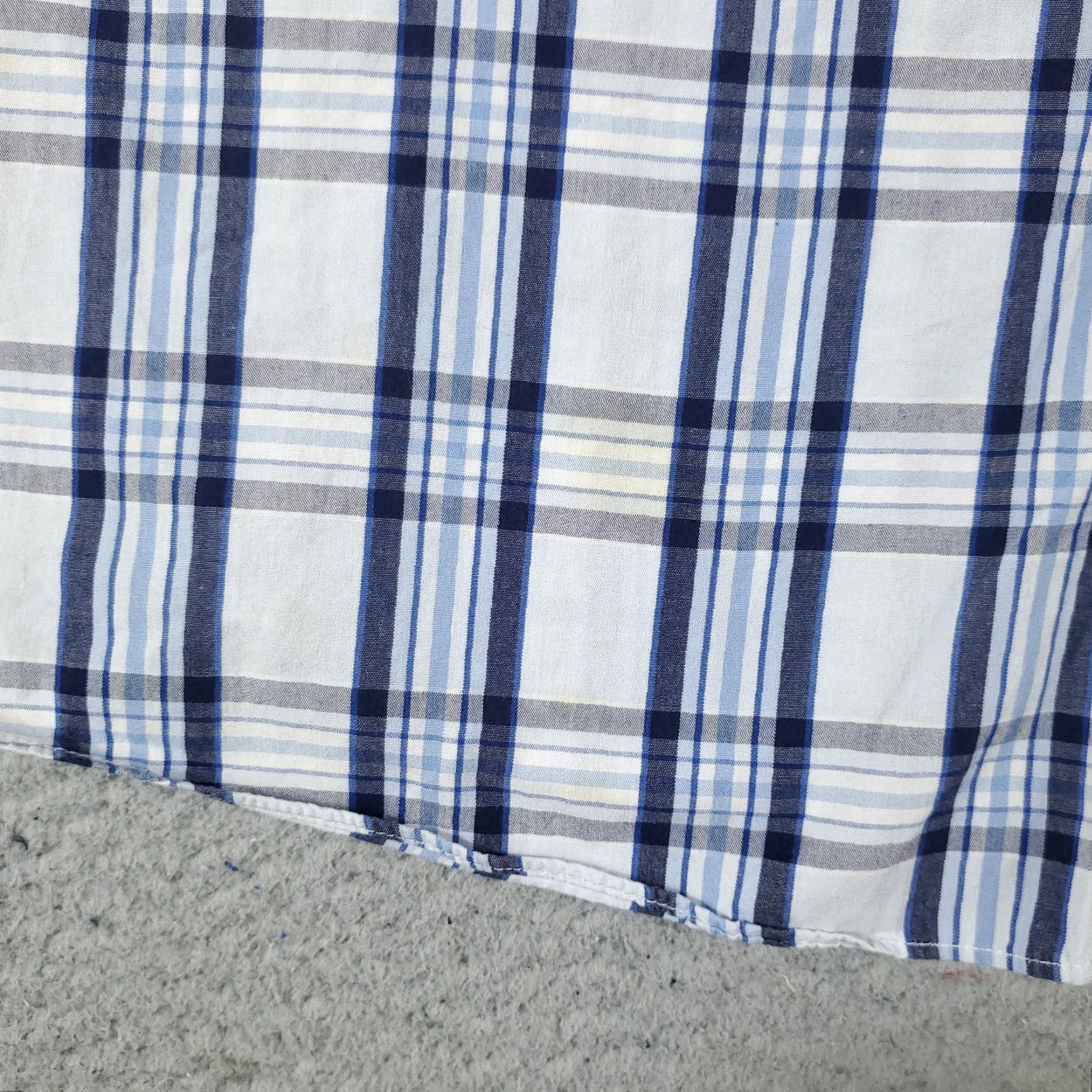 Tommy Hilfiger Tommy Hilfiger Shirt Mens 15.5 Blue Plaid Dress Button Up Long Sleeve Size 40R - 6 Thumbnail