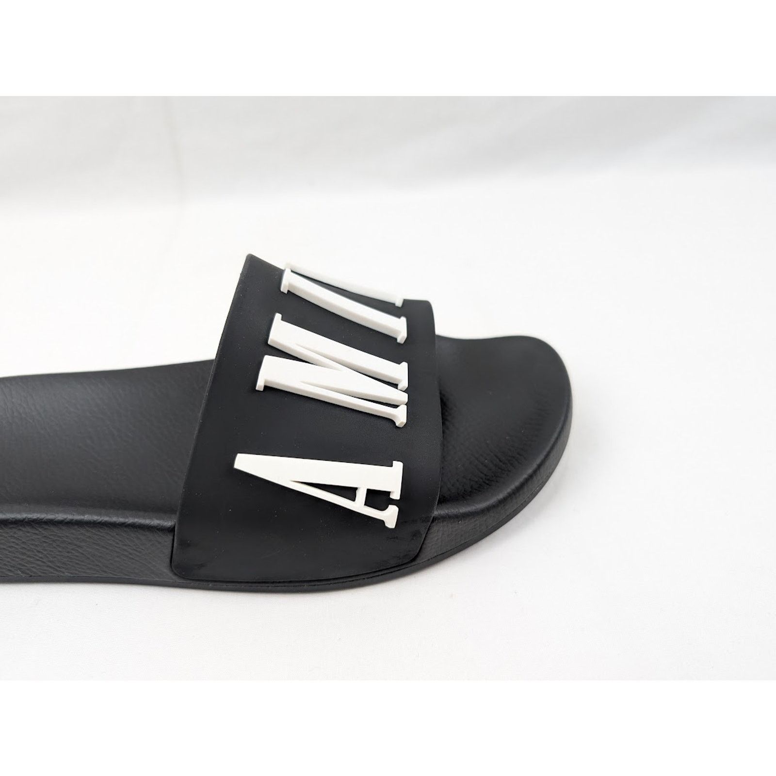 Amiri o1rshd1 Logo Pool Slide Slipper in Black/White Size US 12 / EU 45 - 3 Thumbnail