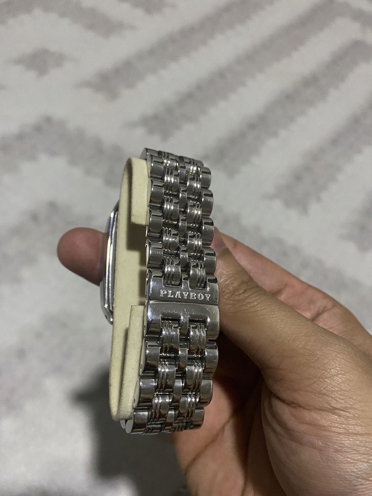 Playboy × Vintage NOS! Playboy Timepieces Gents Watch Square Dial + Necklace Size ONE SIZE - 6 Thumbnail