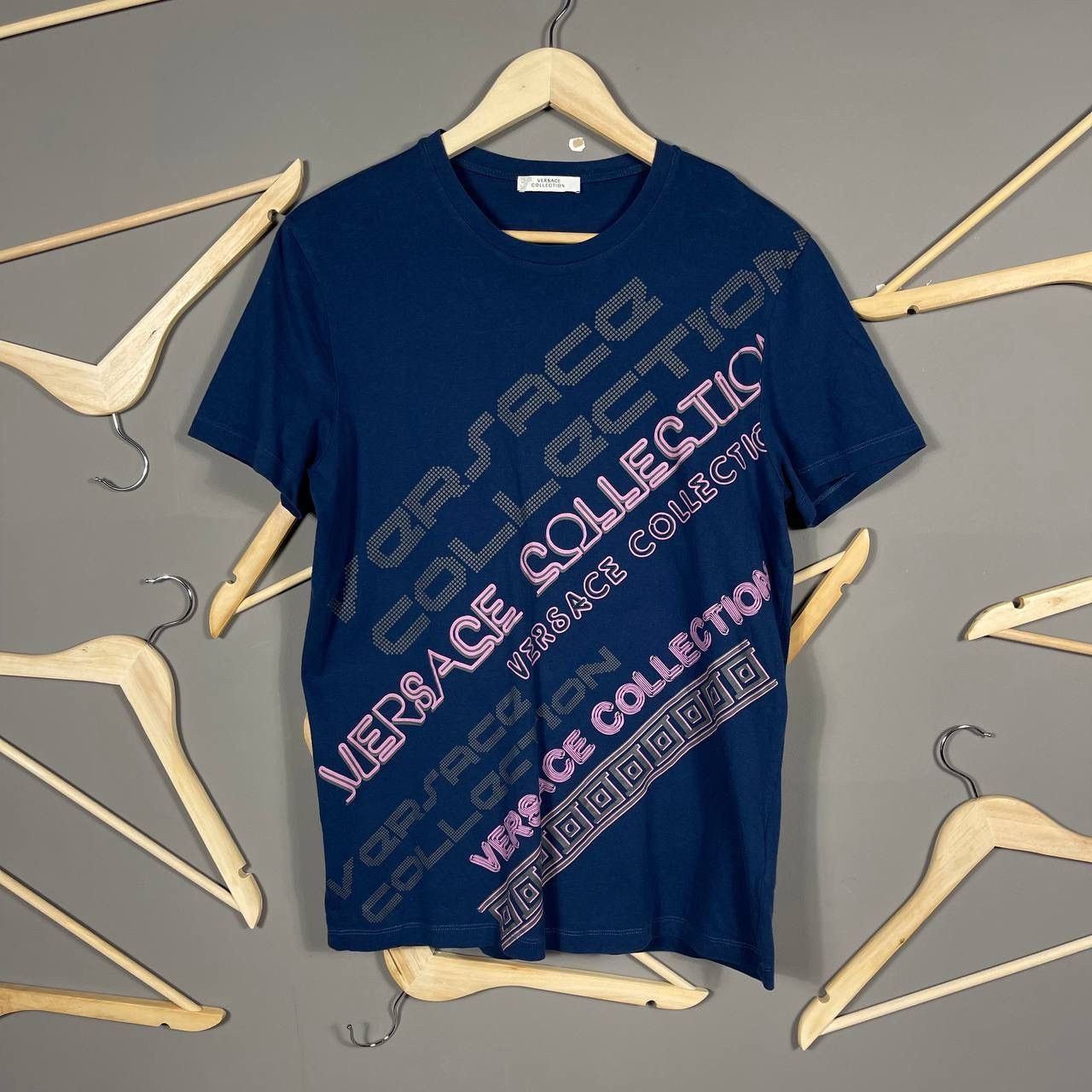 Versace Versace Collection Navy T-shirt Size US M / EU 48-50 / 2 - 1 Thumbnail