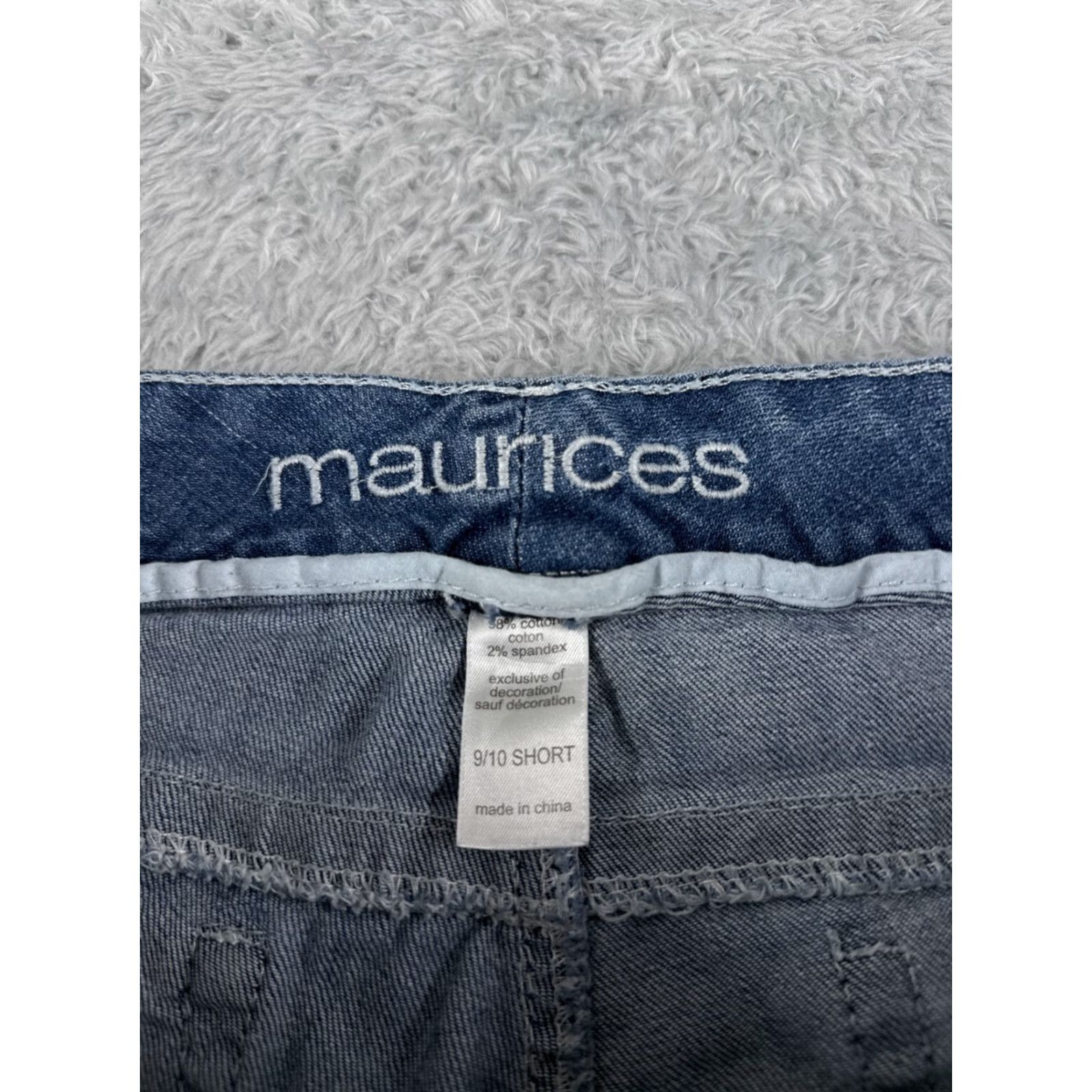 Vintage Maurices Jeans Womens 9 Blue Denim Mid Rise Bootcut Distressed 32x29 Regular Stretch Cotton Blend Modern Western Mens? Size 30" / US 8 / IT 44 - 6 Thumbnail