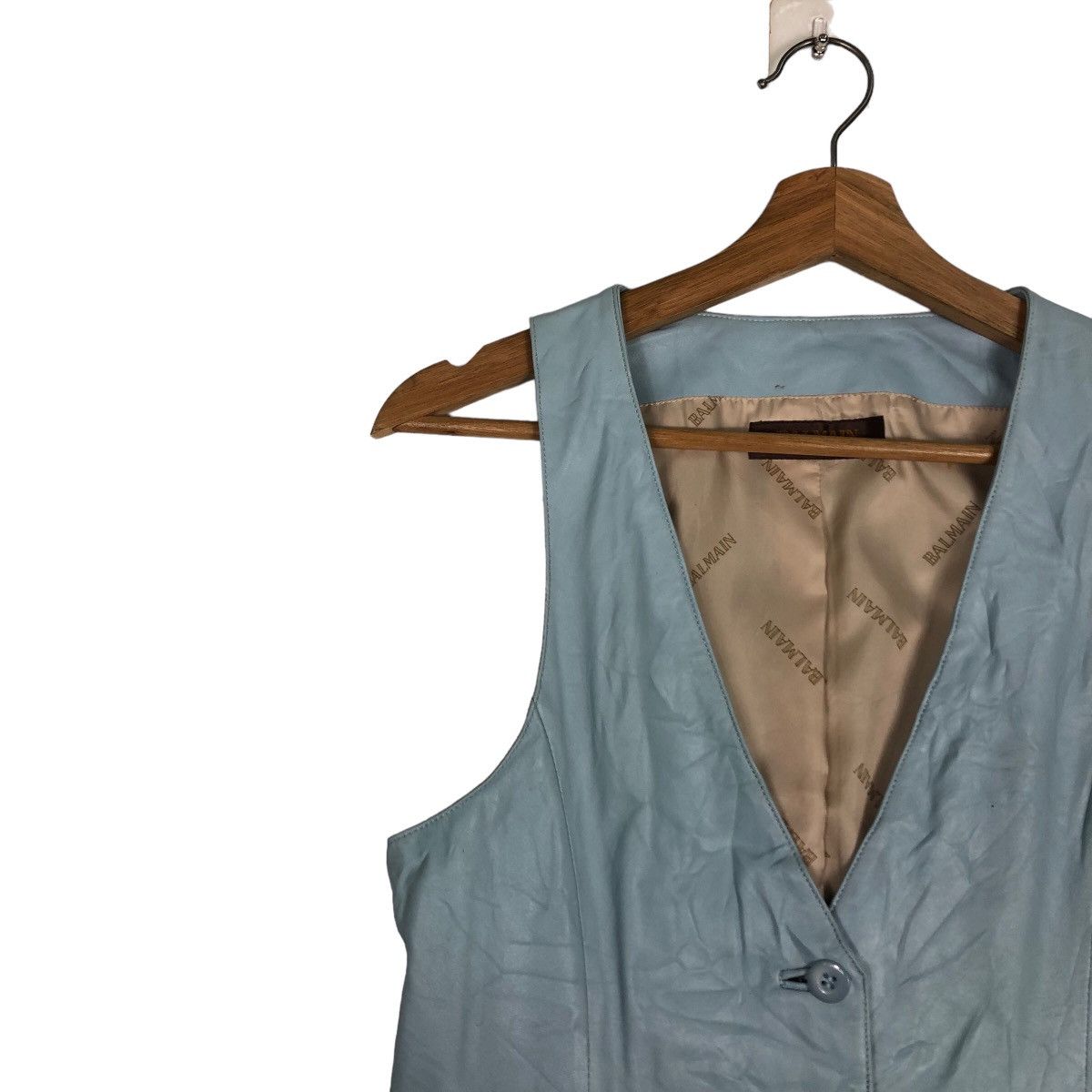 Balmain 🔥Vintage Vest Leather Tank Top Balmain Paris Size US M / EU 48-50 / 2 - 7 Thumbnail