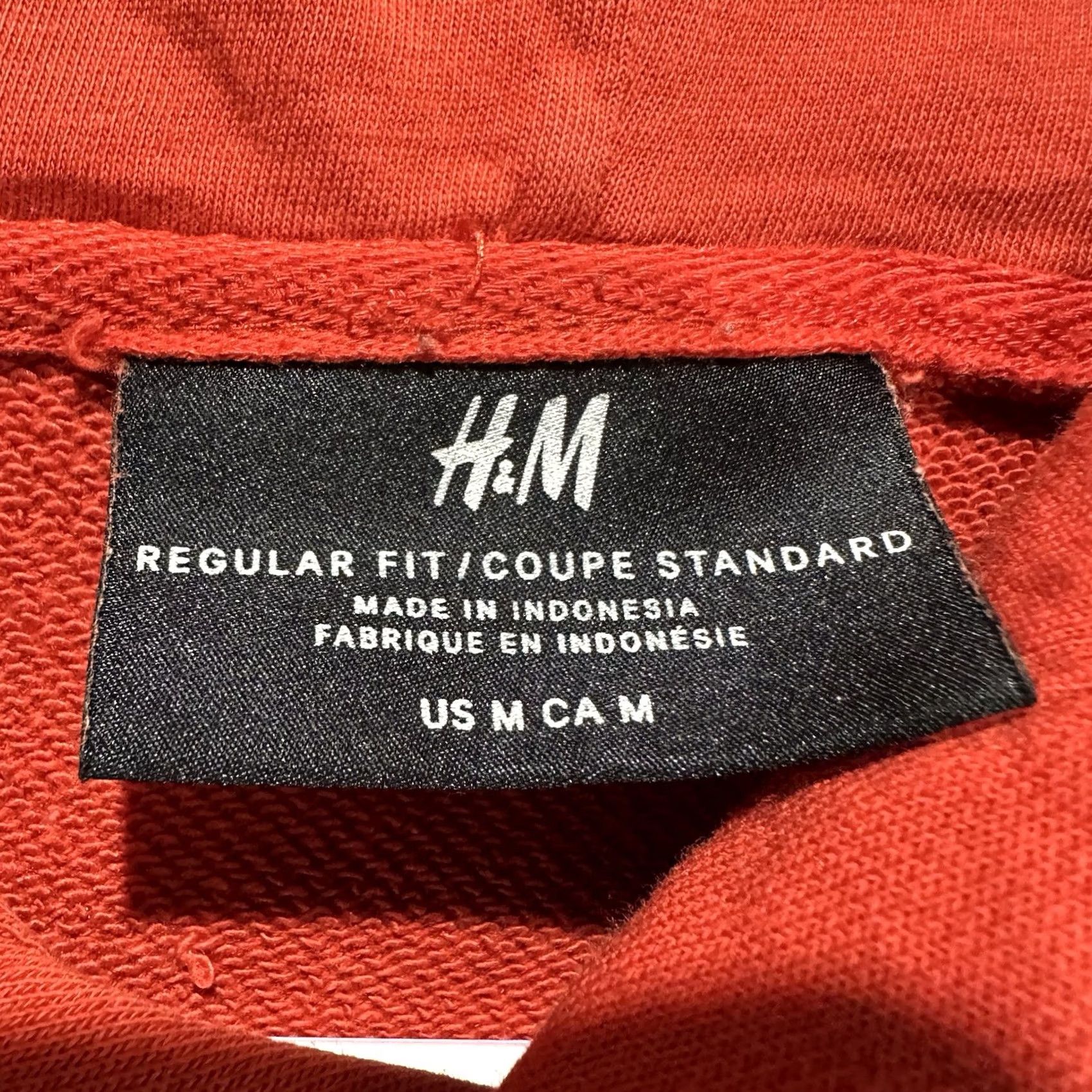 H&M H&M Hoodie Mens M Orange Pullover Hooded Regular Fit Casual Modern Comfort Knit Sweatshirt Size US M / EU 48-50 / 2 - 4 Thumbnail