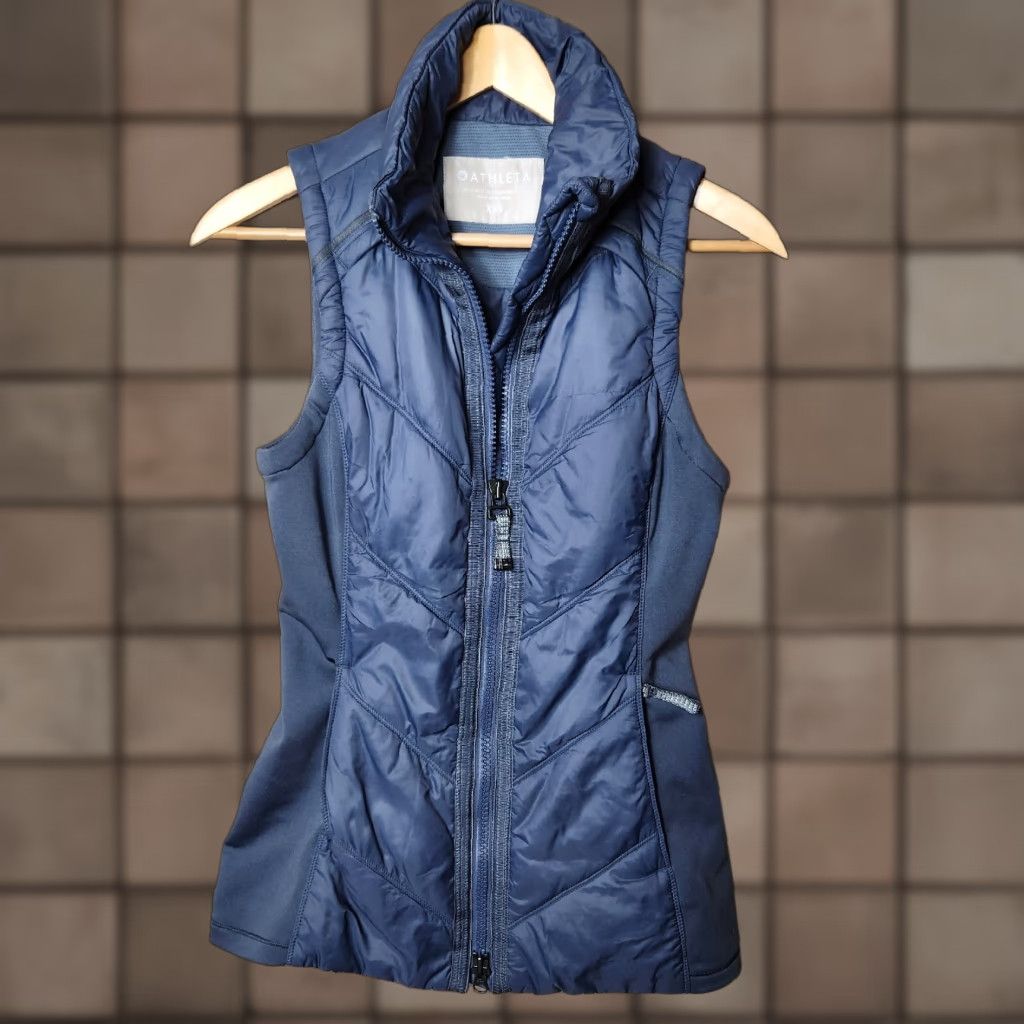 Athleta Athleta Rock Ridge Slate Blue Quilted PrimaLoft Full Zip Vest-Size XXS Size XXS / US 00 / IT 34 - 1 Thumbnail