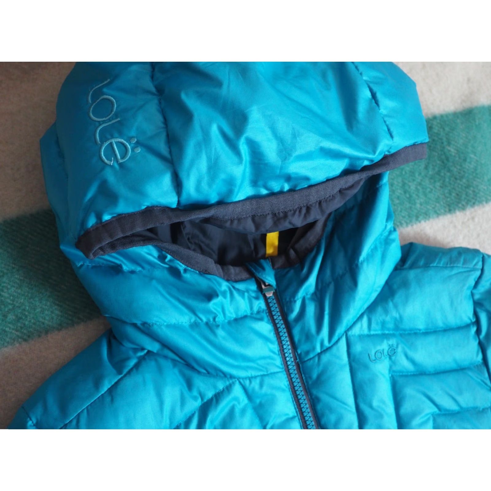Vintage Lolë Aqua Ocean Blue Full Zip Puffer Jacket Coat Womens S Size S / US 4 / IT 40 - 3 Thumbnail