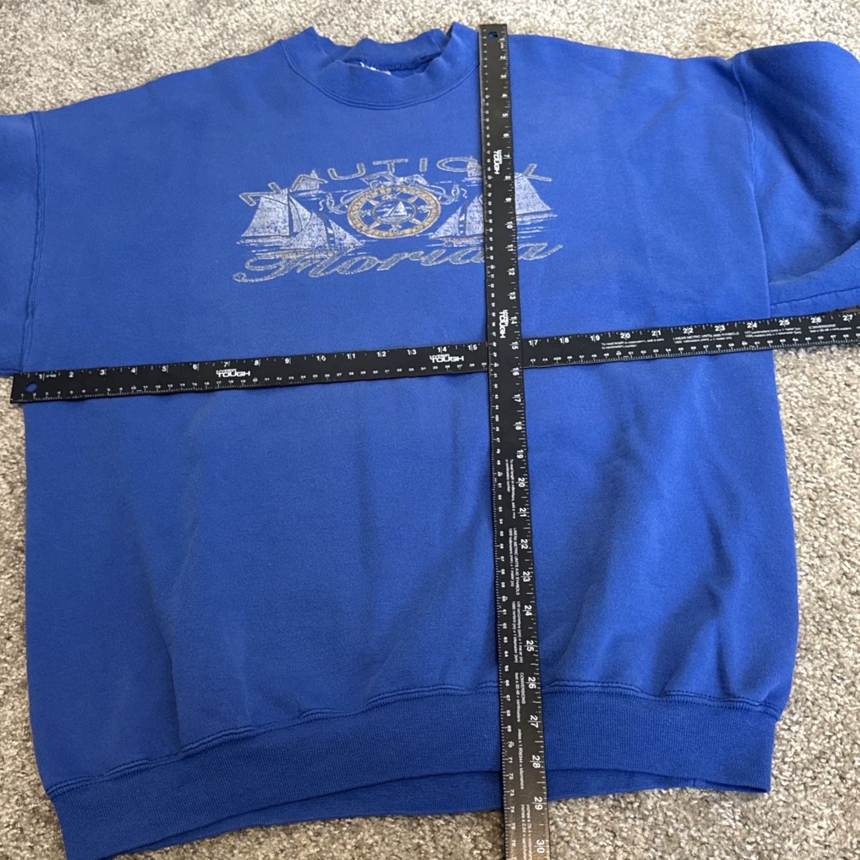 Nautica VINTAGE 90s Nautical Florida Blue Pullover Crewneck Sweatshirt 2XL Beach Vacation Men Size US XXL / EU 58 / 5 - 5 Thumbnail
