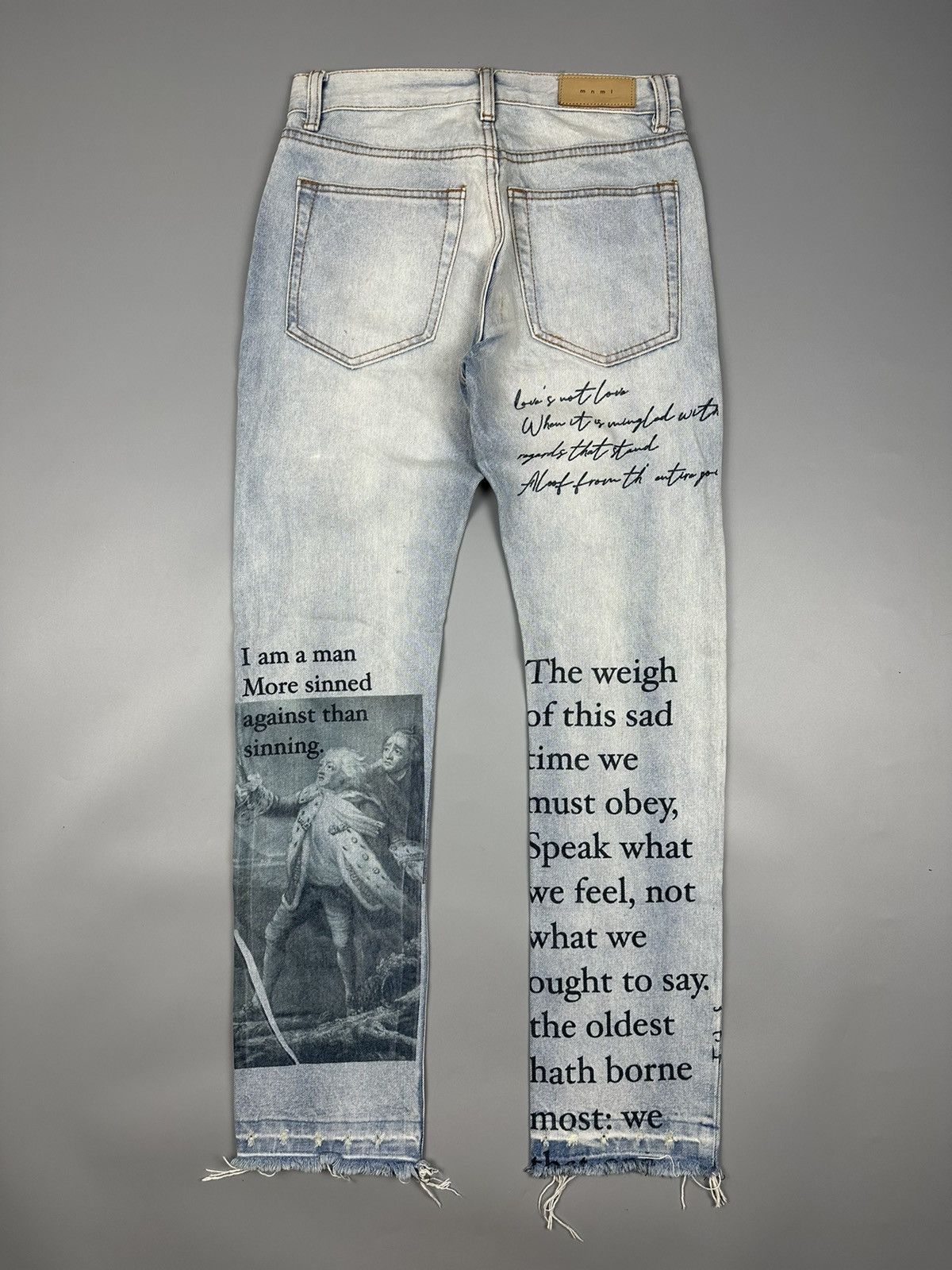 Japanese Brand × MNML 🔥Sick🔥Rare MNML Minimalist Wording Graphic Art Denim Size US 30 / EU 46 - 2 Thumbnail