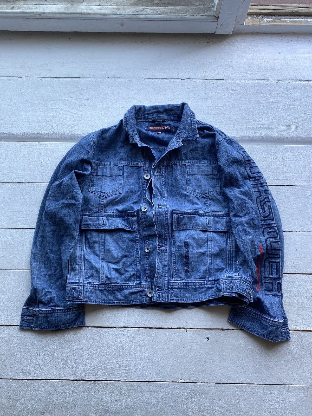 Quiksilver 🔥90s Quiksilver Vntg Rare Surf Archive Denim Jacket y2k Size M / US 6-8 / IT 42-44 - 19 Thumbnail