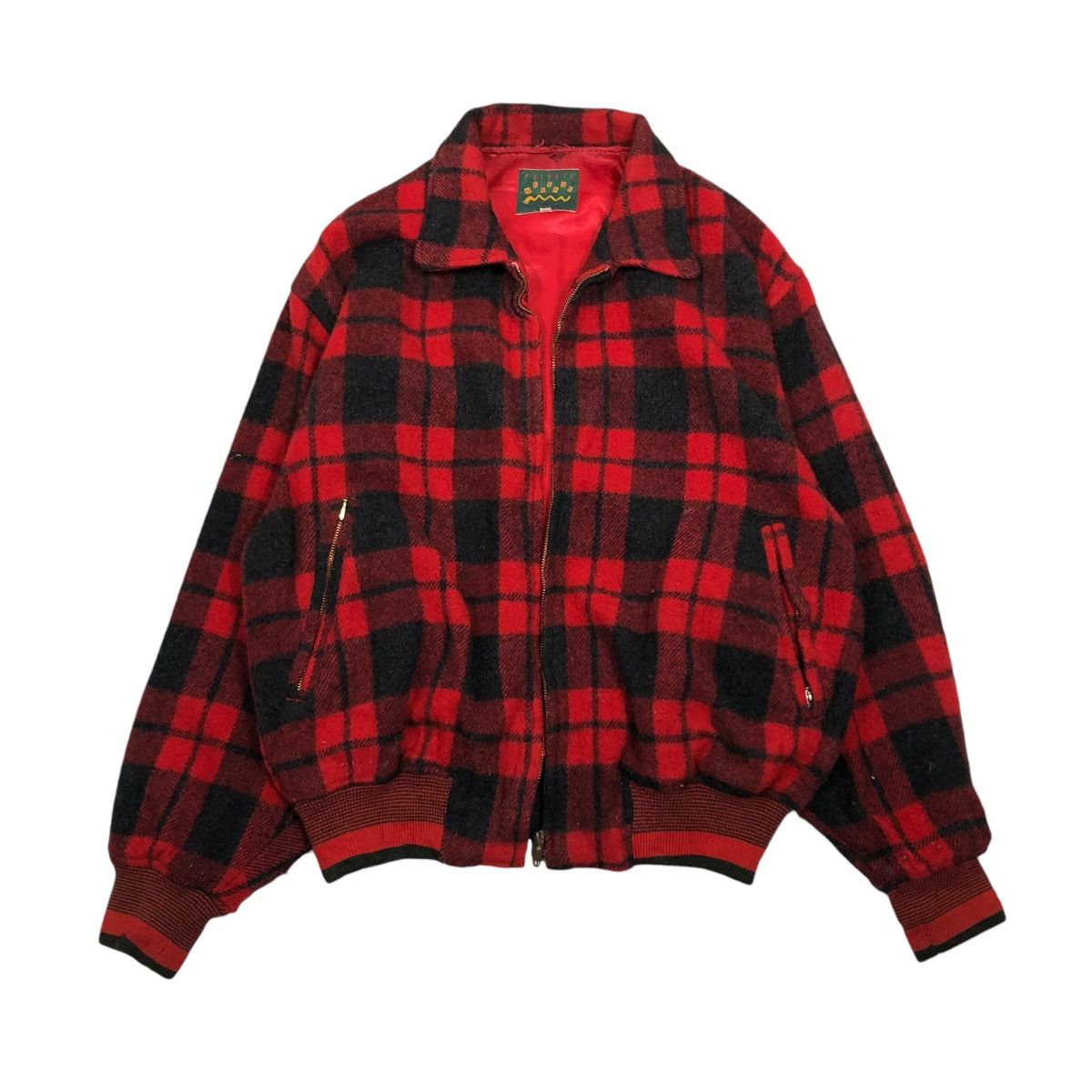 Japanese Brand VINTAGE WOOL HERRINGBONE BOMBER JACKET MESSAGE ISSEY MIYAKE Size US M / EU 48-50 / 2 - 1 Thumbnail