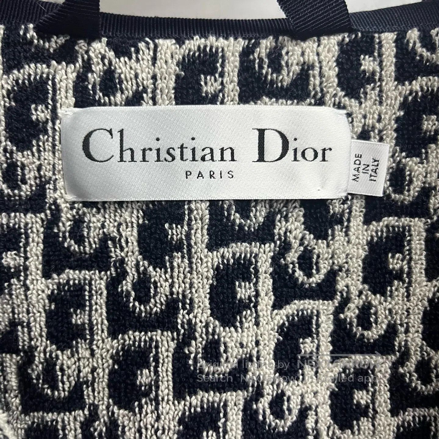 Dior Dior Logo-printed cotton hooded sleepwear with tie strap| Size XXS / US 00 / IT 34 - 2 Thumbnail
