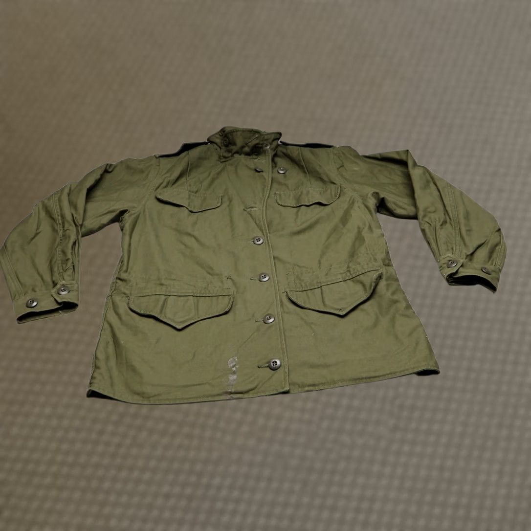 Vintage Military Jacket Canvas Green Mens Small Utility Rugged Work Size US S / EU 44-46 / 1 - 1 Thumbnail