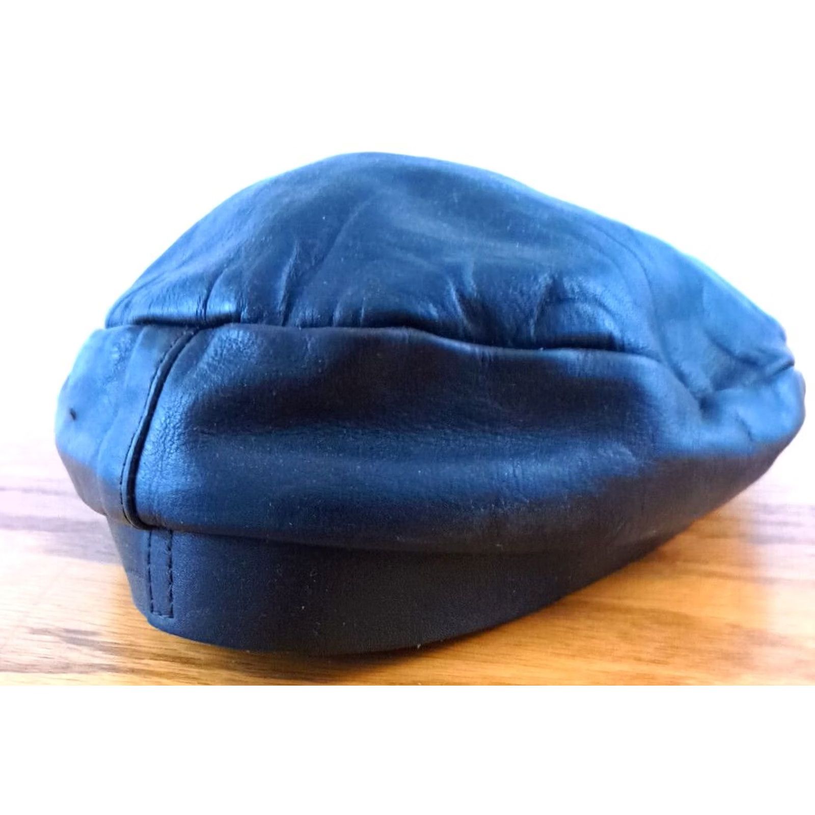 Vintage Vintage Genuine Leather Motorcycle Cabbie Hat Fitted small Size Black Panther Unisex Adults Casual Size ONE SIZE - 2 Thumbnail