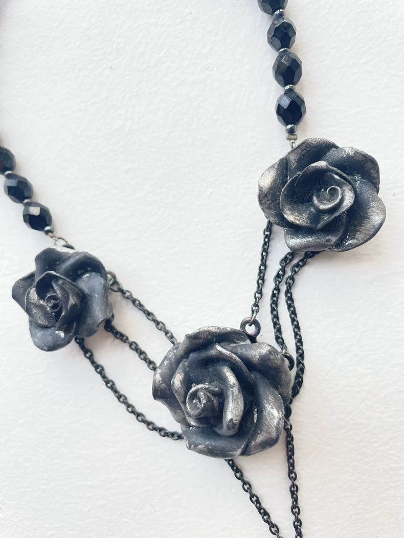 Jean Paul Gaultier Jean Paul Gaultier Making an Old Rose Cross Necklace 2504-N Size ONE SIZE - 2 Thumbnail