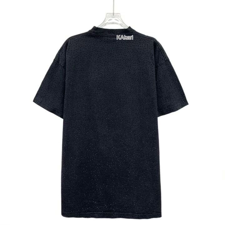 Balenciaga Balenciaga 2022 Black Diamond Cotton T-shirt Size US M / EU 48-50 / 2 - 2 Thumbnail