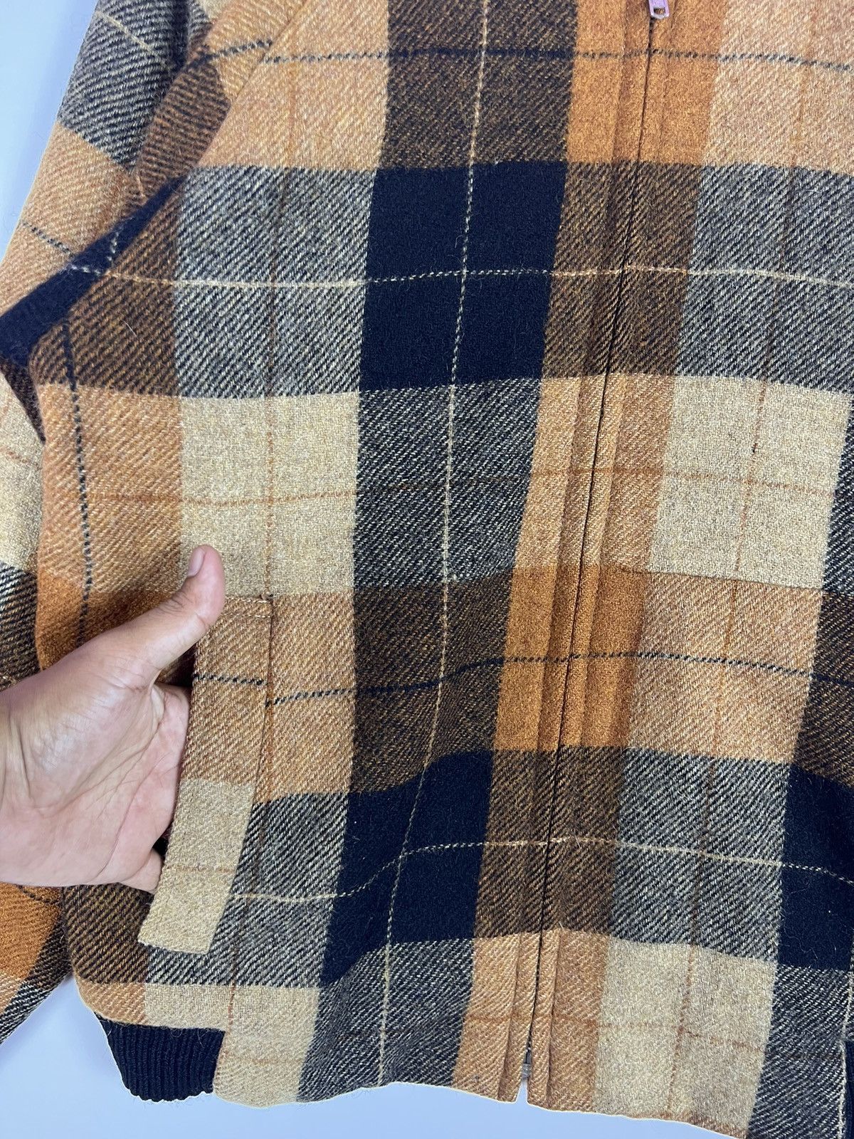 Japanese Brand 🔥 VINTAGE ROTARY GROUP RG WOOLEN TARTAN BOMBER JACKET Size US L / EU 52-54 / 3 - 4 Thumbnail