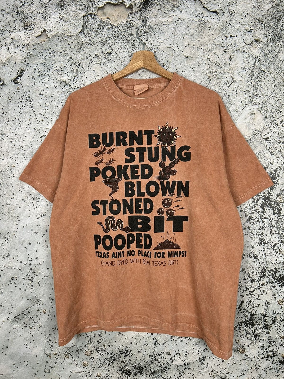 Vintage Vintage Texas Dirty Shirt Graphic Tee Humor Streetwear USA Size US L / EU 52-54 / 3 - 1 Thumbnail