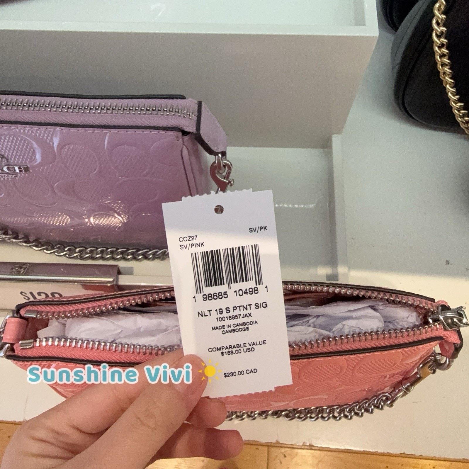 Coach NWT Coach Nolita 19 In Signature Leather Heart Charm CCZ27 Size ONE SIZE - 7 Thumbnail