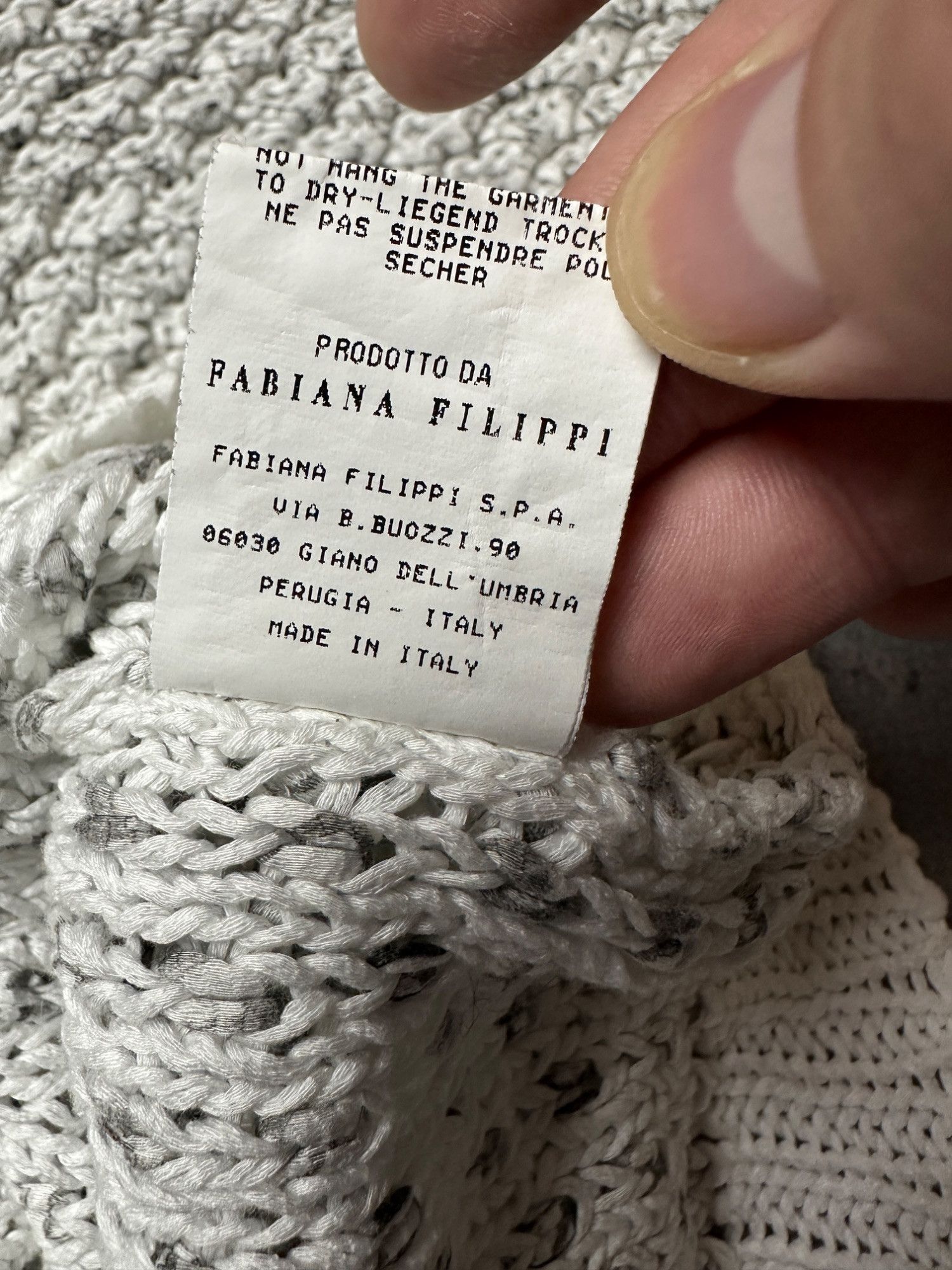 Fabiana Filippi Fabiana Filippi Luxury Ladies Ivory Textured Knit Sweater Size M / US 6-8 / IT 42-44 - 6 Thumbnail