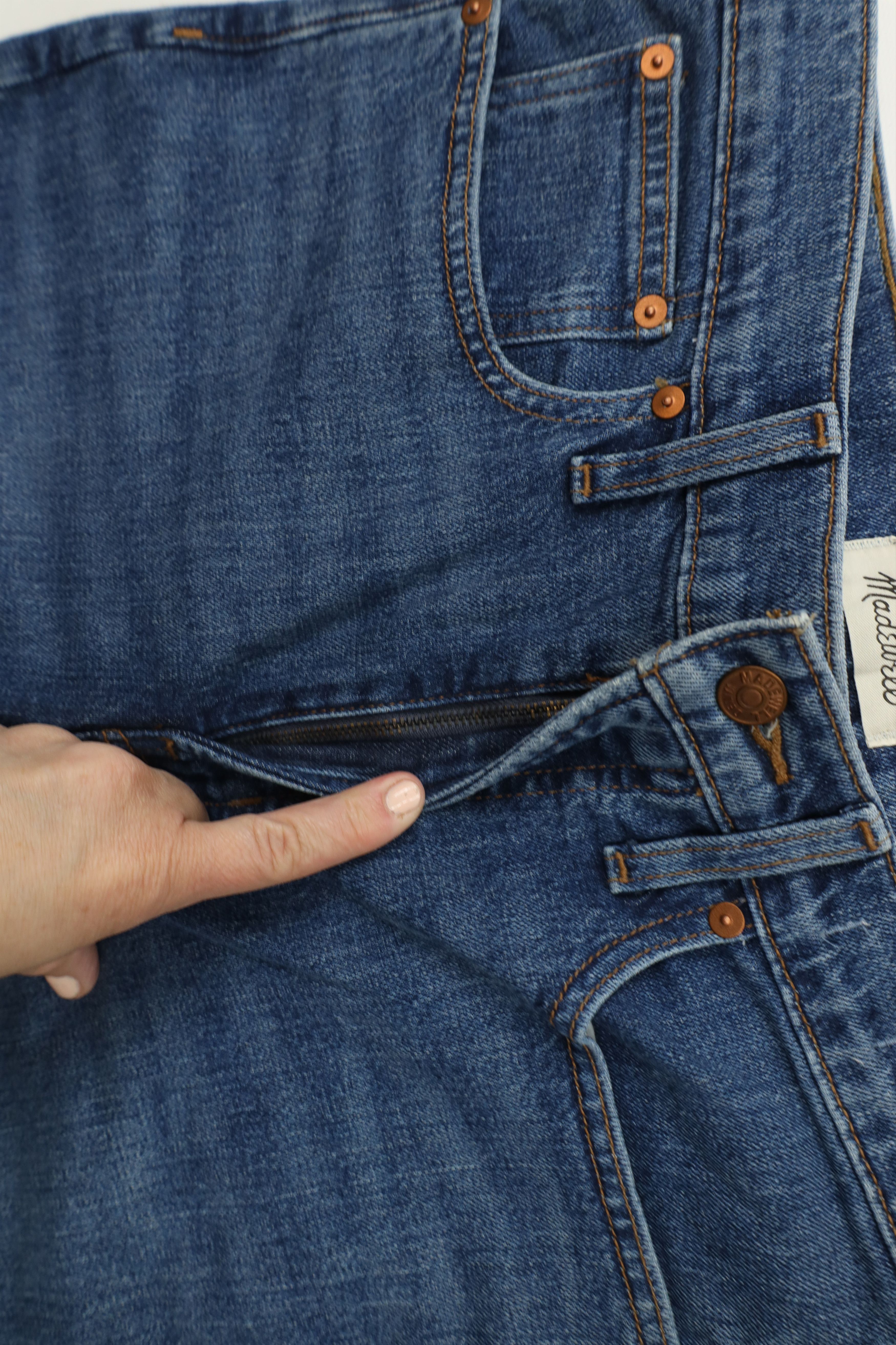Madewell × Vintage Madewell 27 Tapered Leg Denim Trousers Jeans Blue Stretch Size 27" / US 4 / IT 40 - 7 Thumbnail