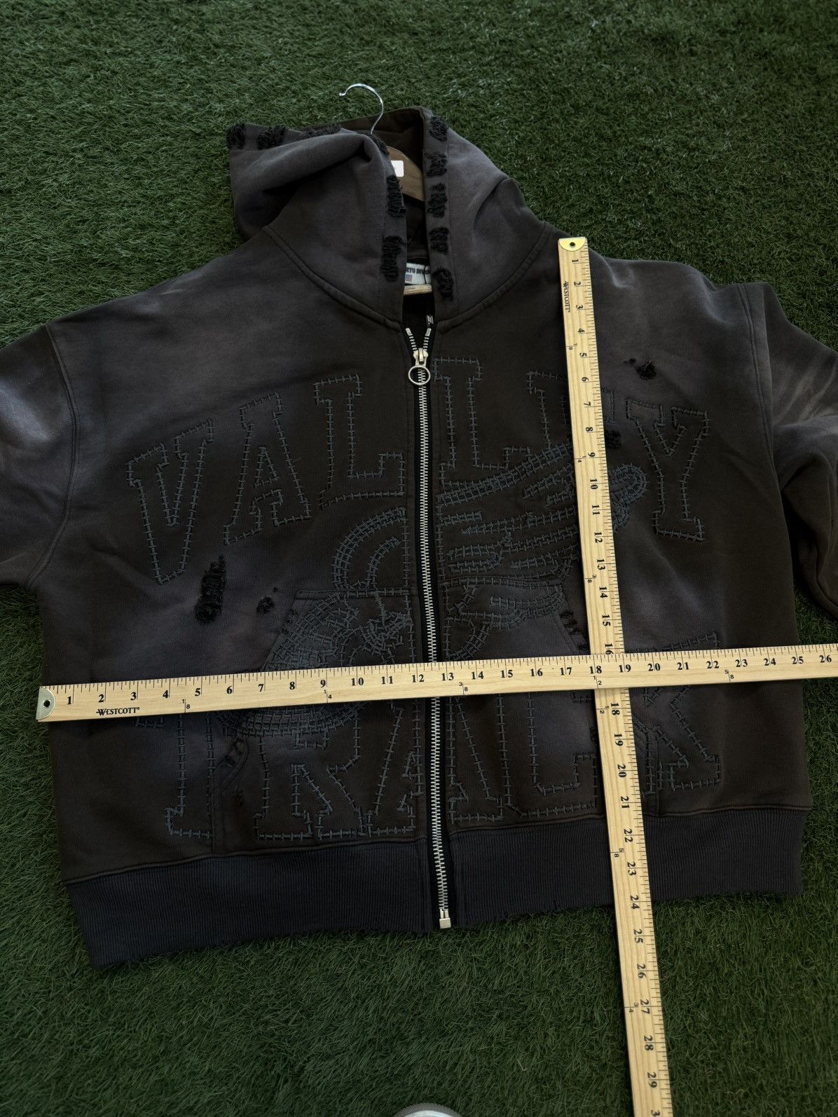 Vale Vale Valley Blacl Hoodie Zip Up Fade Distressed Size XXL Size US XXL / EU 58 / 5 - 10 Thumbnail