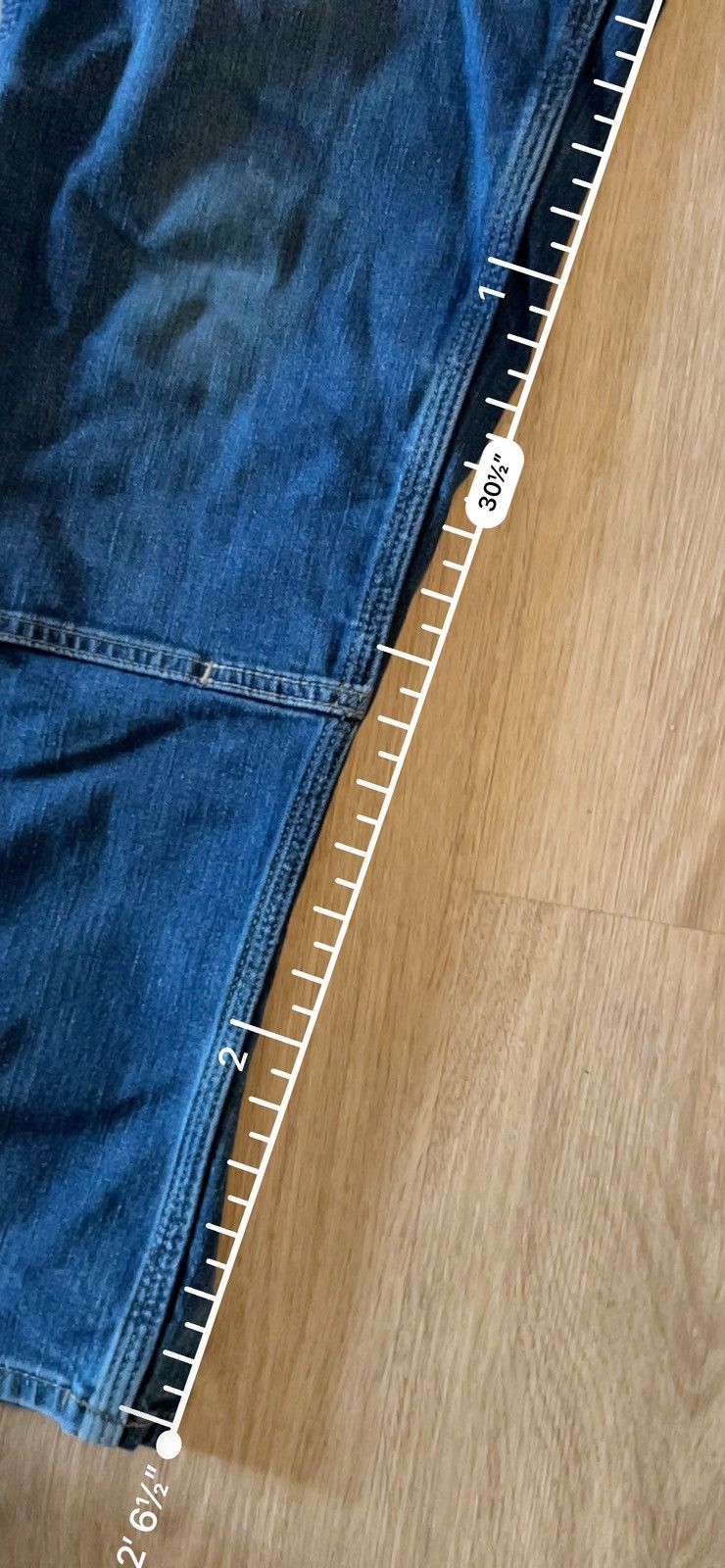 Carhartt × Carhartt Wip × Wrangler Insane Faded Carhartt Blue Double Knees Size US 33 - 6 Thumbnail