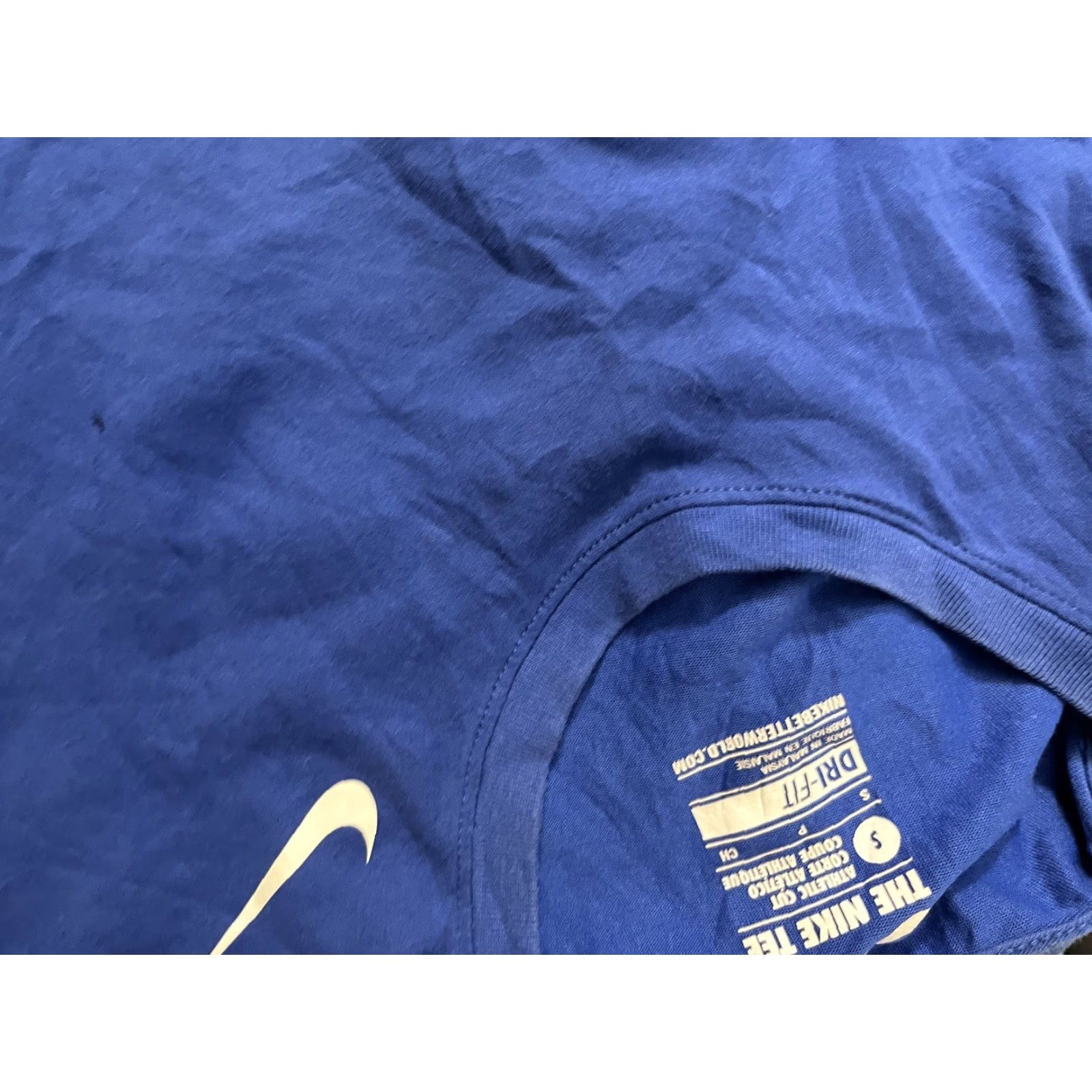 Nike Nike Dri-Fit Short Sleeve T-Shirt Mens Blue Size S Logo Solid Athletic Tee Size US S / EU 44-46 / 1 - 6 Thumbnail