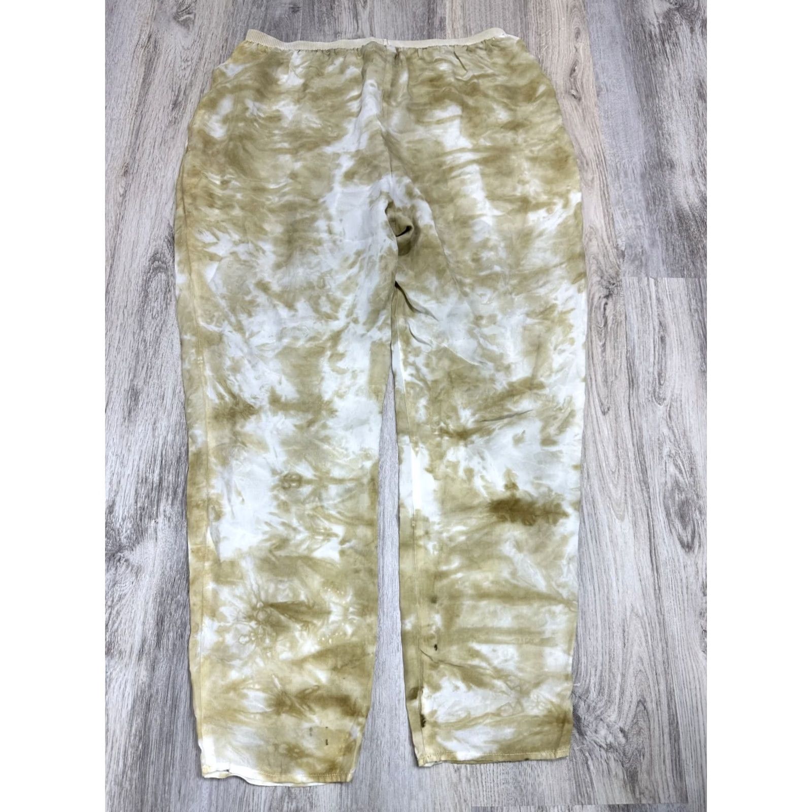 Vintage Womens Corey Lynn Calter Pants Beige Gold Cupro Pull On Relaxed Lightweight Sz L Pants Womens Lifestyle 90s Size 24" / US 00 / IT 34 - 3 Thumbnail