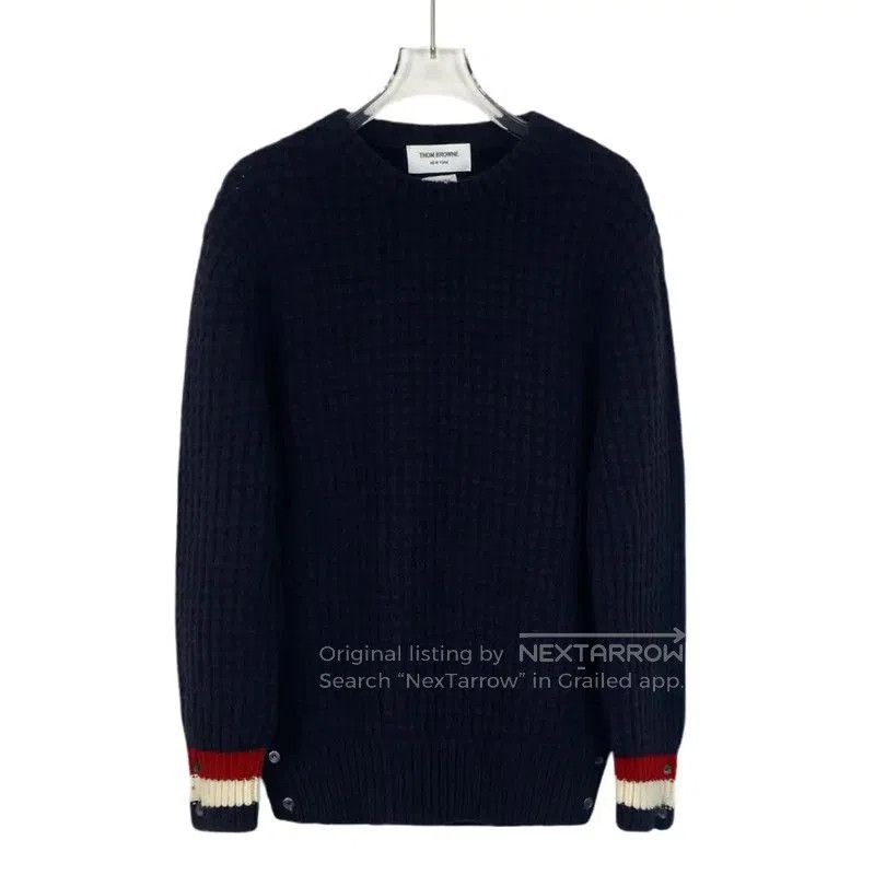 Thom Browne Thom Browne Navy Wool Pullover Sweater . Size US M / EU 48-50 / 2 - 1 Thumbnail