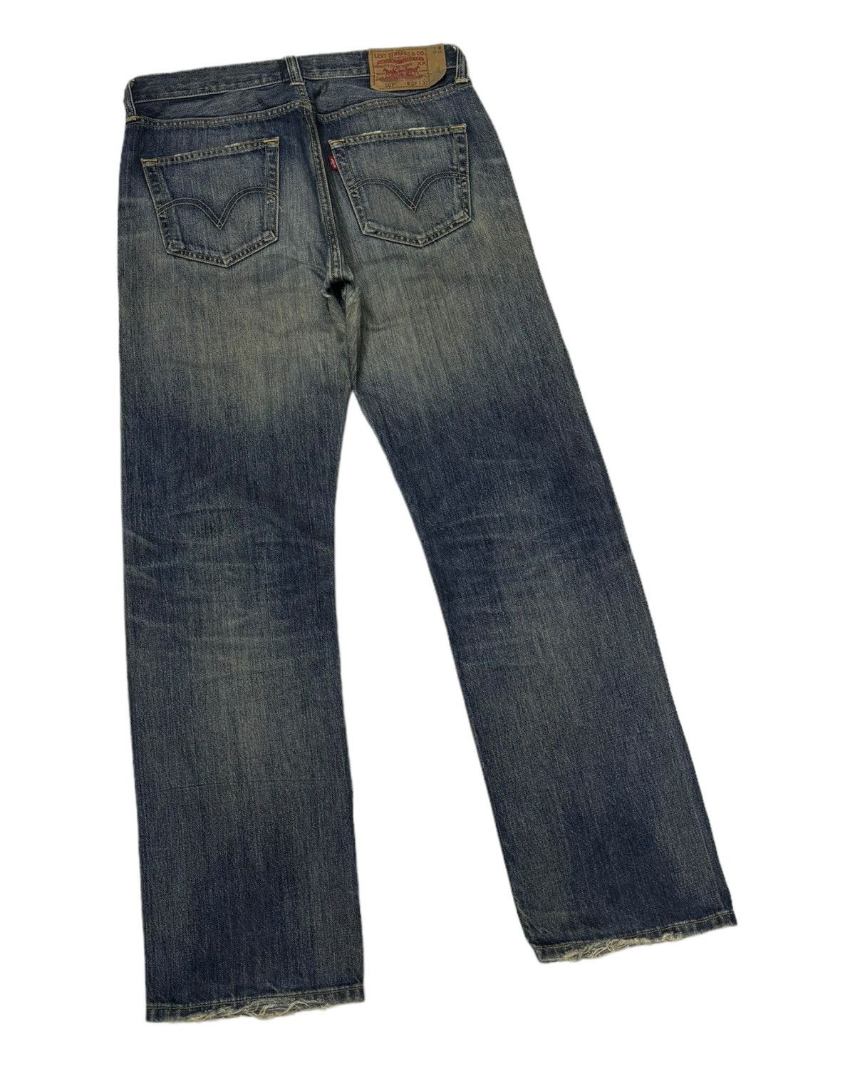 Levi's 🔥VINTAGE LEVIS 501 STRAIGHT LEG BUTTON FLY DENIM JEANS Size US 33 - 8 Thumbnail