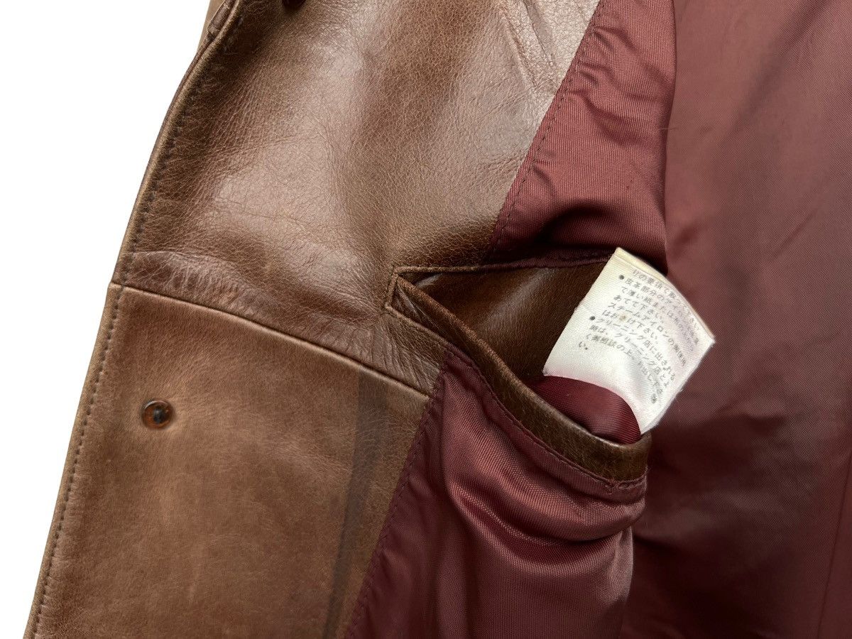 Vintage Vintage Atelier Sab Soft Brown Leather Jacket Trench Coat Size US S / EU 44-46 / 1 - 12 Thumbnail