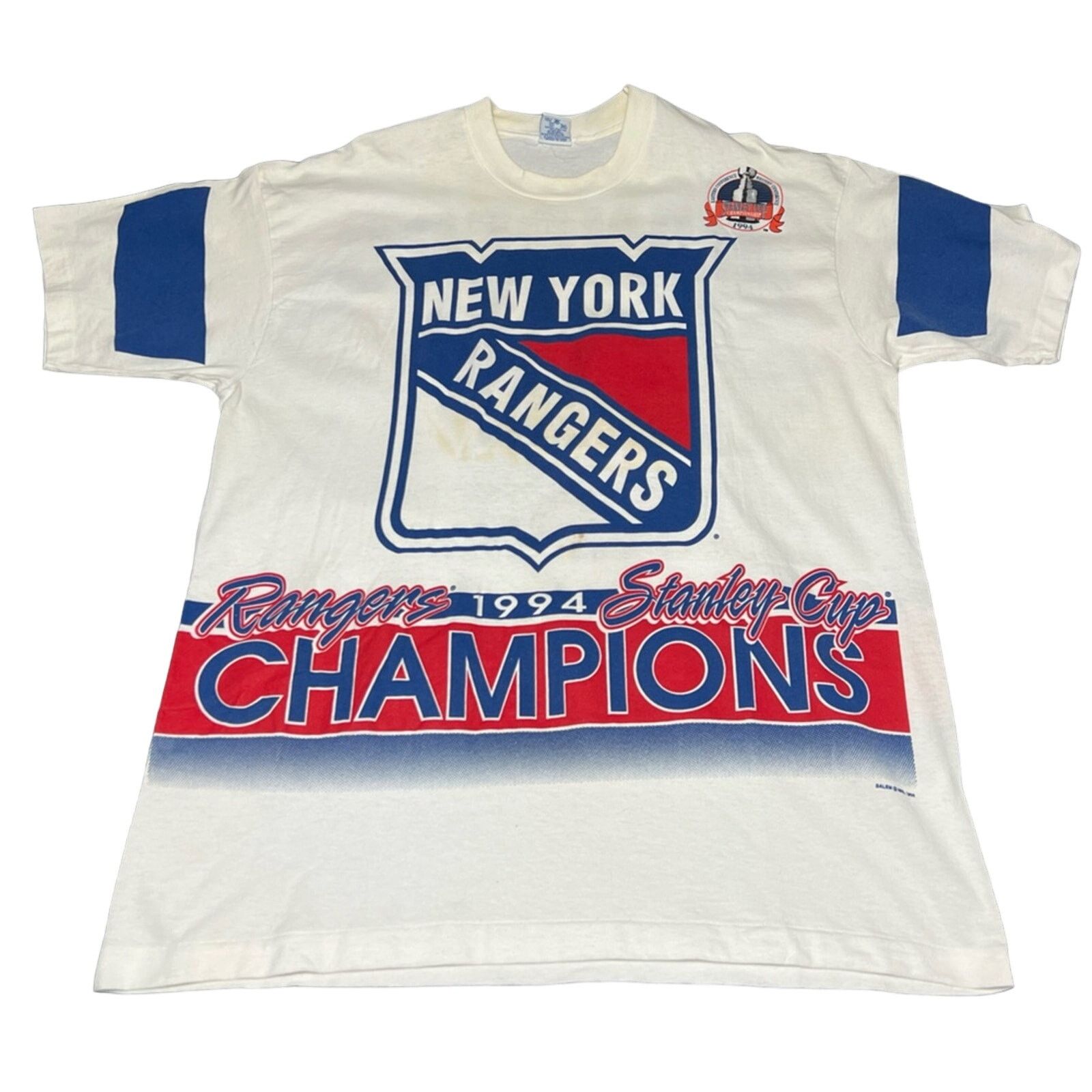 Salem Sportswear Vintage New York Rangers 90s Stanley Cup Shirt USA Salem Size US XL / EU 56 / 4 - 1 Thumbnail