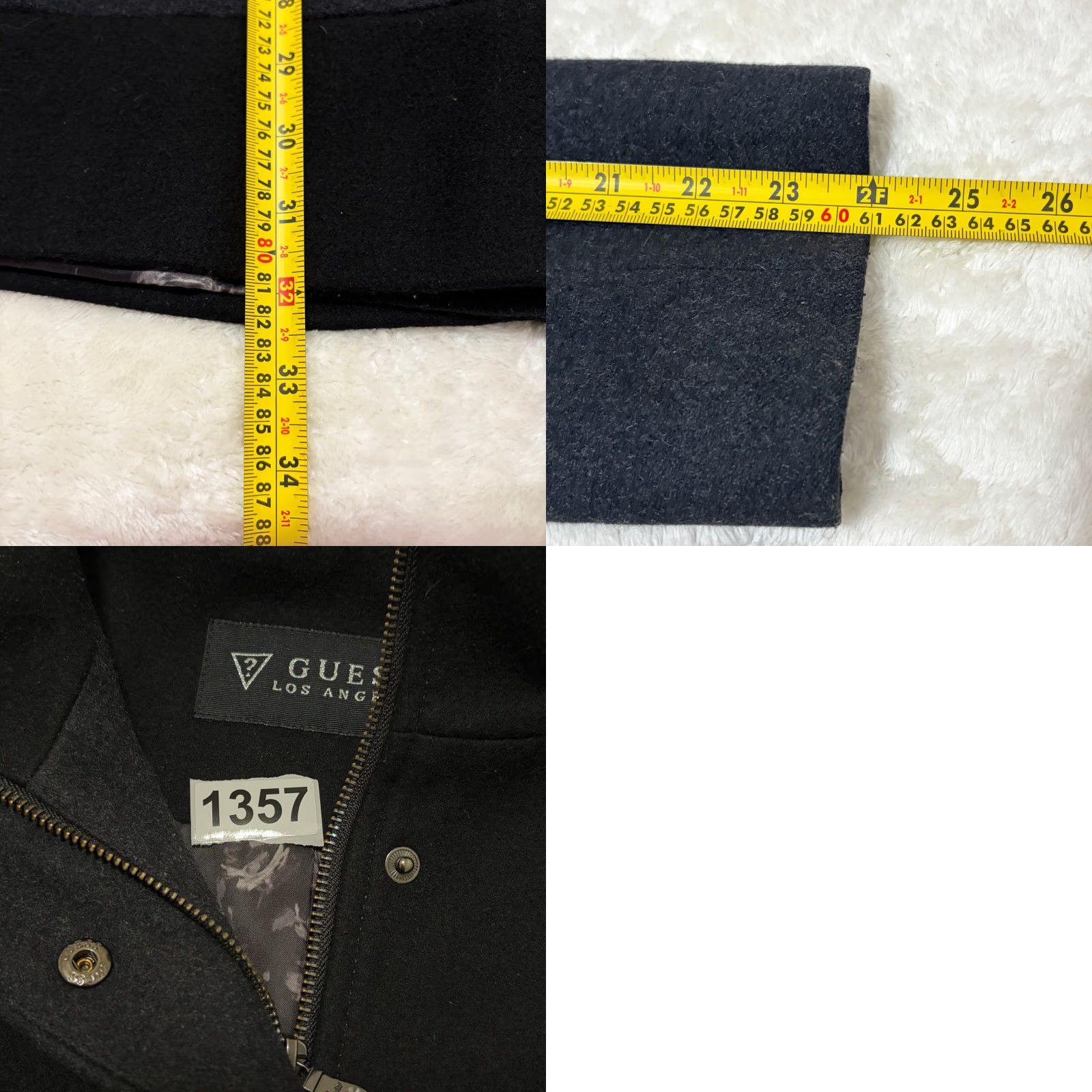 Guess GUESS Coat Women Large Long Black Gray Colorblock Hooded Wool Blend Pea Classic Size L / US 10 / IT 46 - 9 Thumbnail