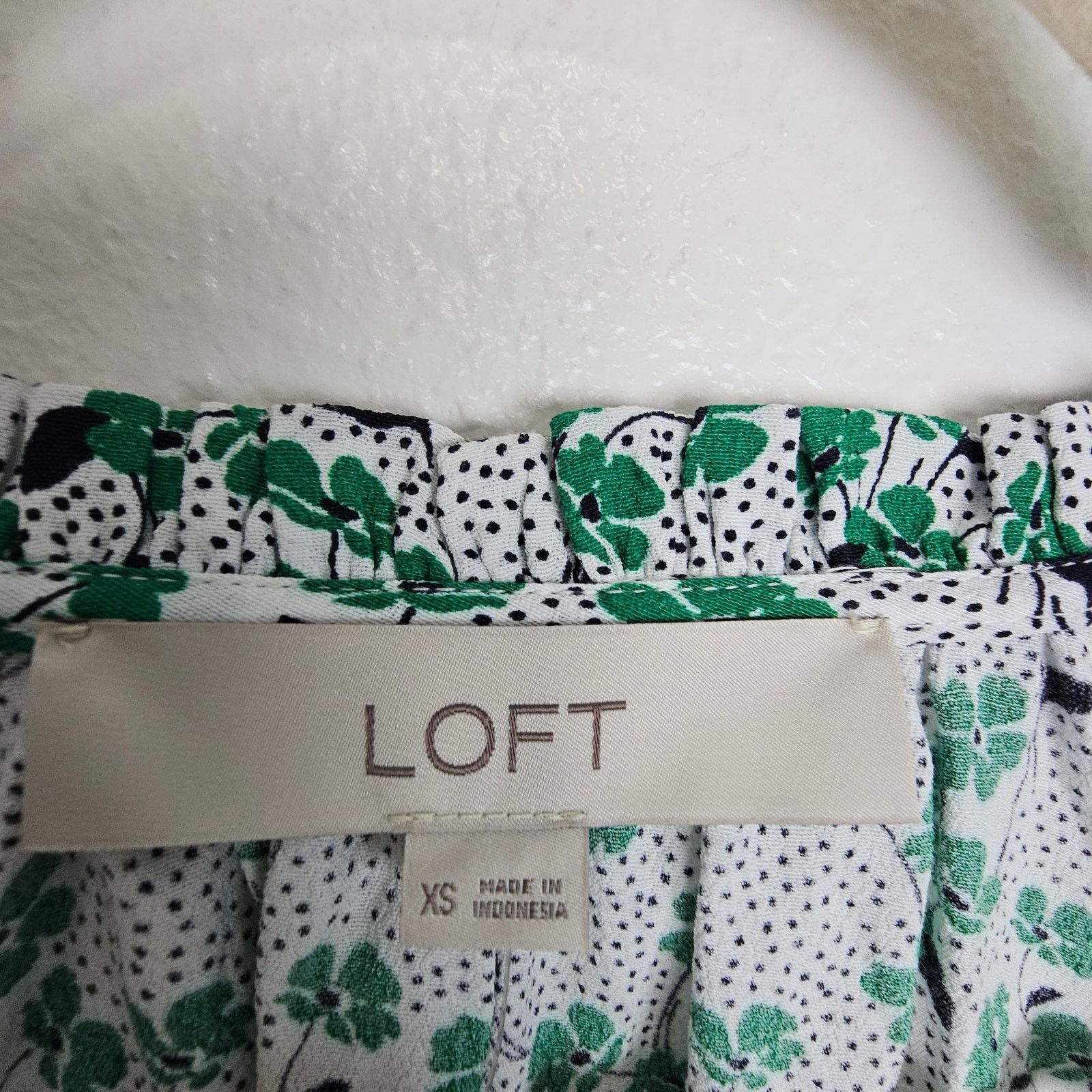 Loft Loft Womens Floral Print Tunic Size XS Smocked Cuffs Cottage Size XS / US 0-2 / IT 36-38 - 7 Thumbnail