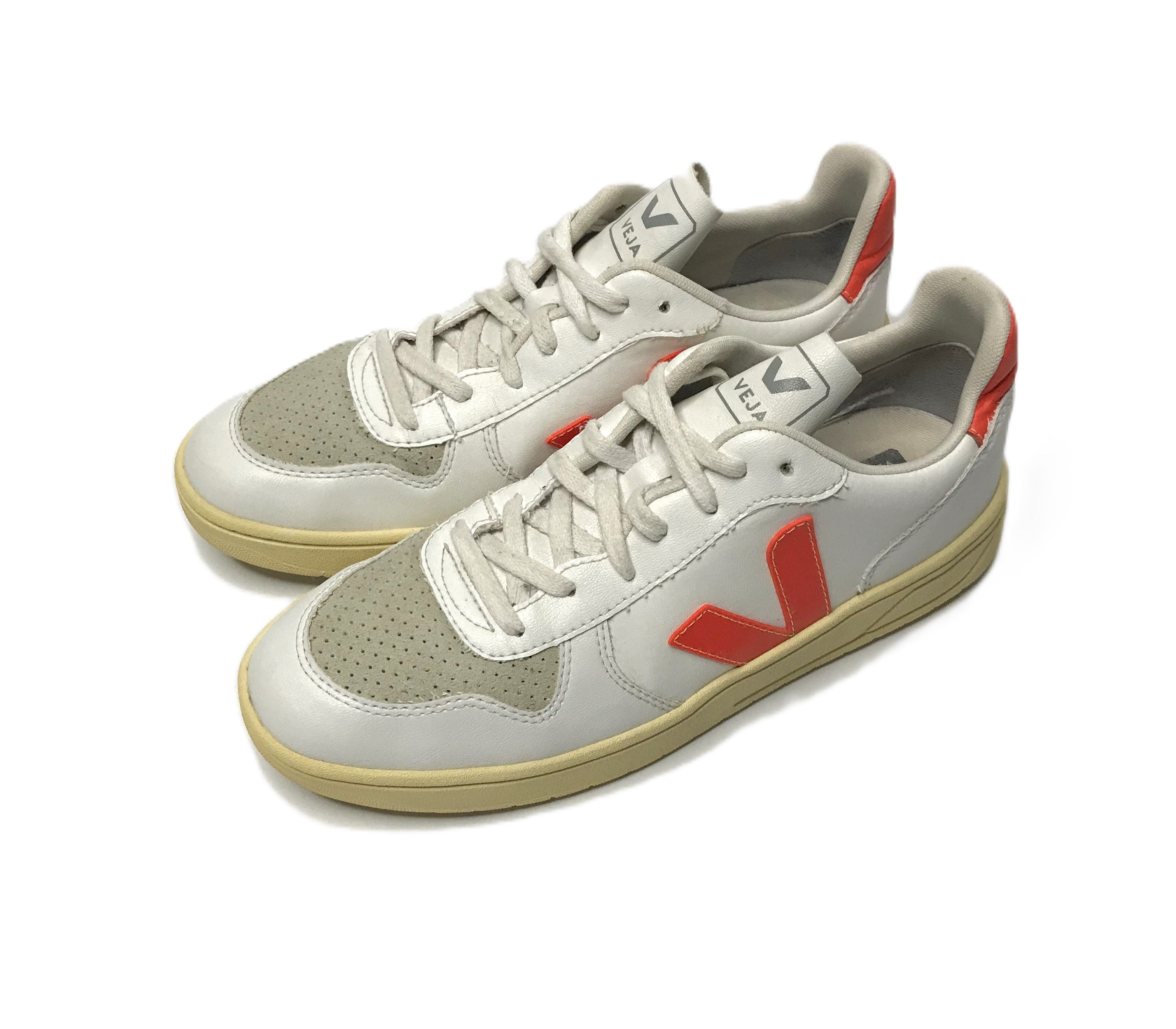 Veja Veja V-10 Lace-Up Sneakers Mens Sz 42 White Size US 9 / EU 42 - 2 Thumbnail