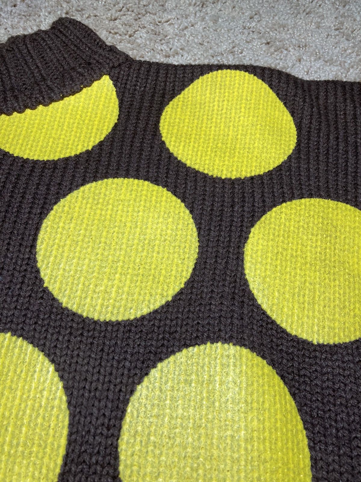 W&LT × Walter Van Beirendonck AW96 W&LT Wonderland Polka Dot Sweater Brown Oversized Size US M / EU 48-50 / 2 - 3 Thumbnail